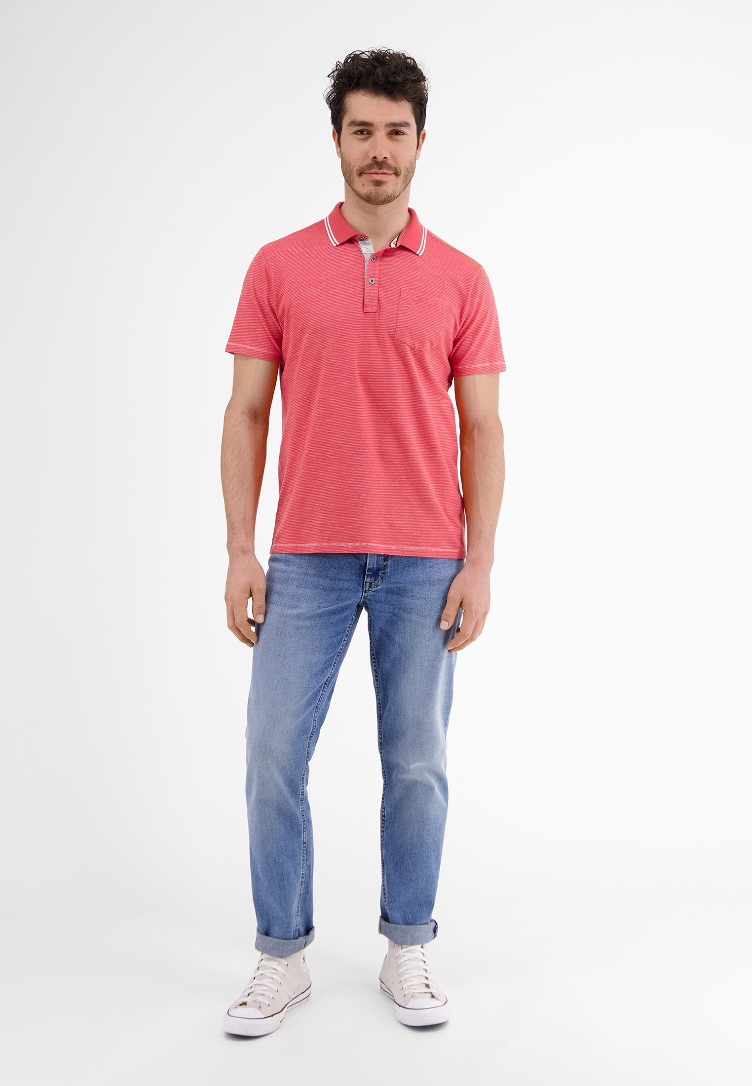 Lerros Poloshirt LERROS poloshirt met finelinerstrepen