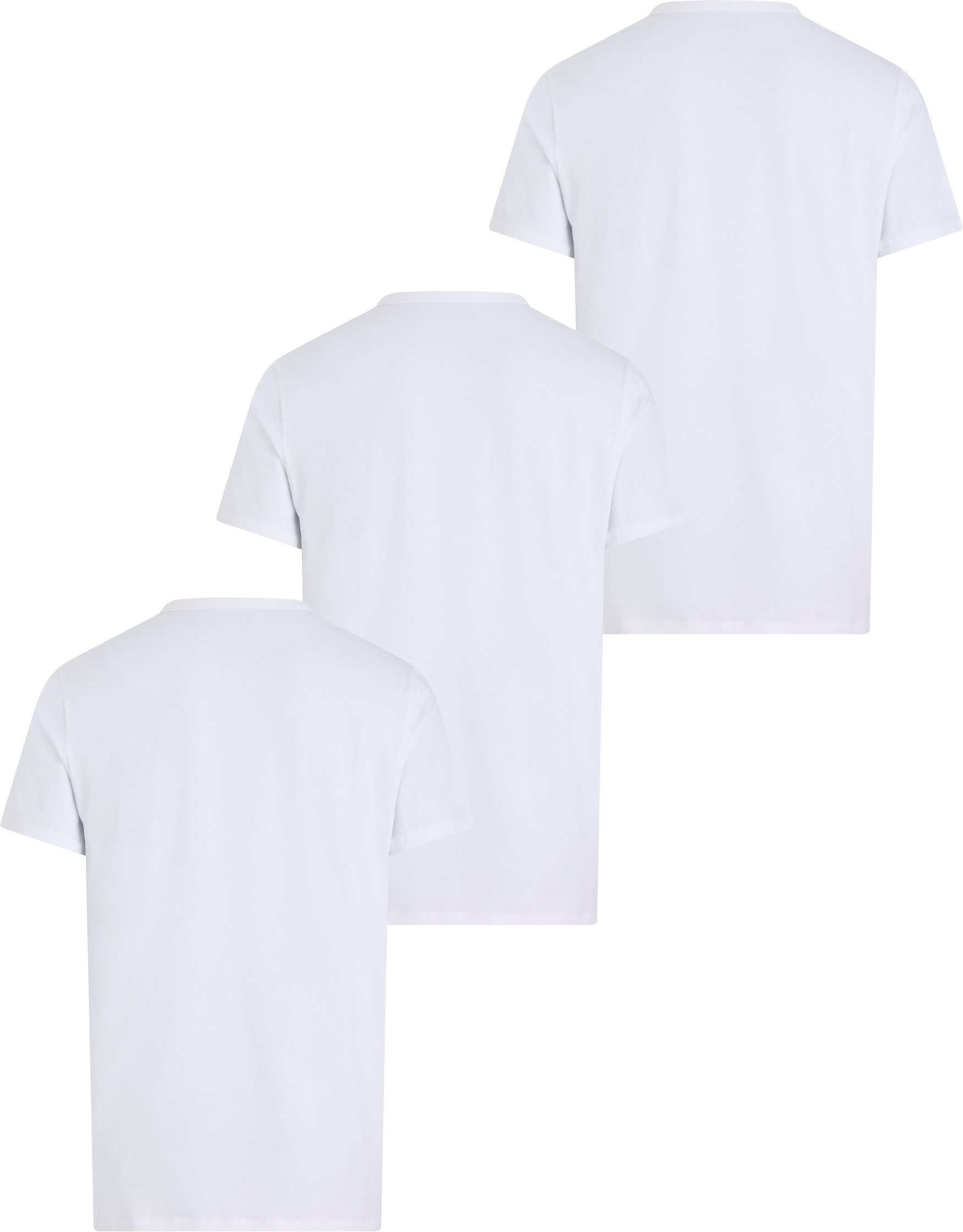 Calvin Klein T-shirt S/S V NECK 3PK met logo aan de zoom (3-delig, Set van 3)