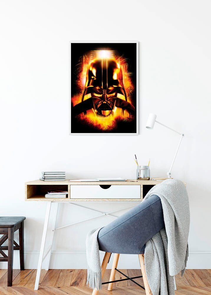 Komar Wanddecoratie Star Wars Classic Vader head Wanddecoratie voor de kinderkamer - zonder lijst (1 stuk)