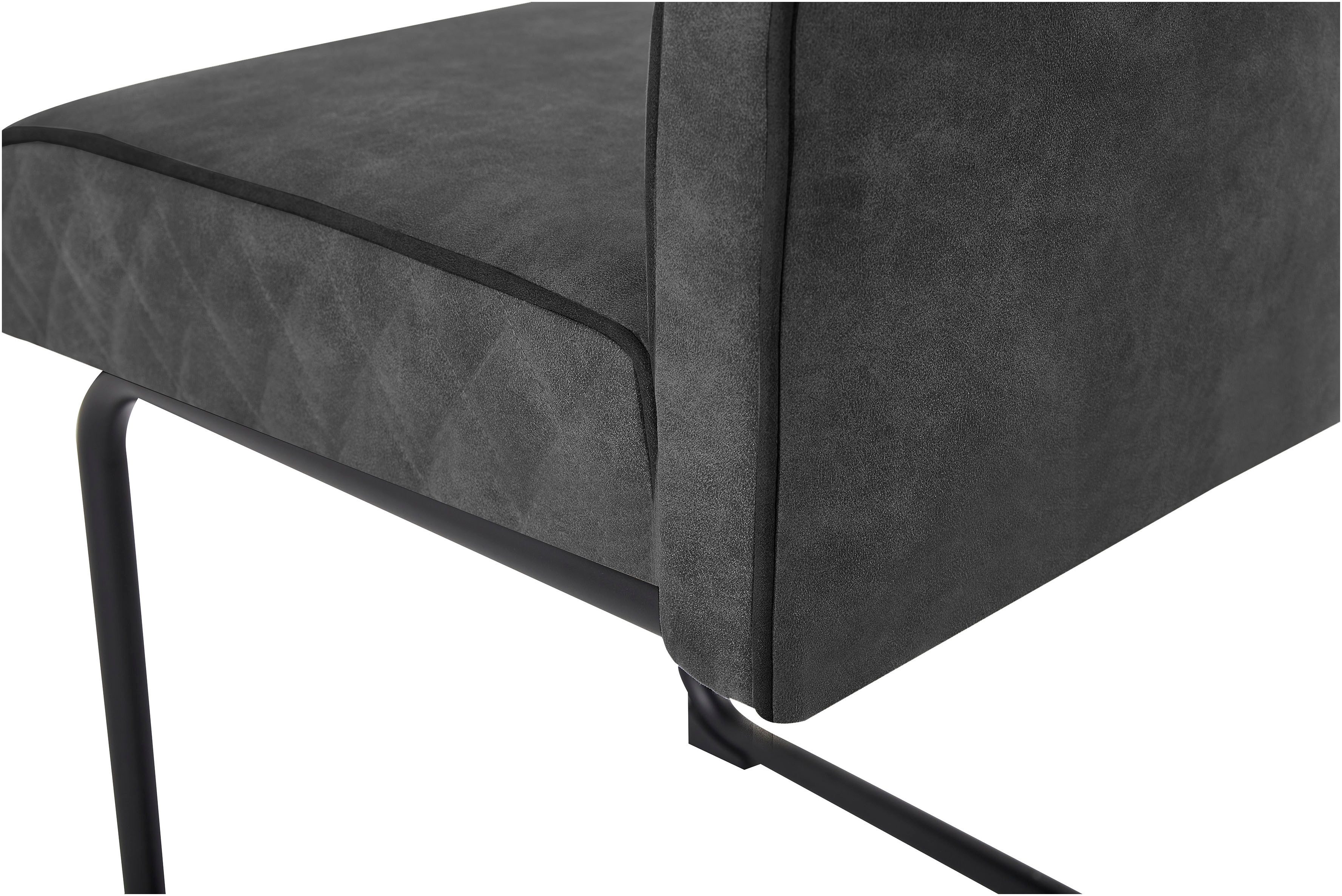 byLIVING Vrijdragende stoel Maria-XXL set van 2 met comfortabele verenbekleding en xxl belasting tot 150 kg (set, 2 stuks)