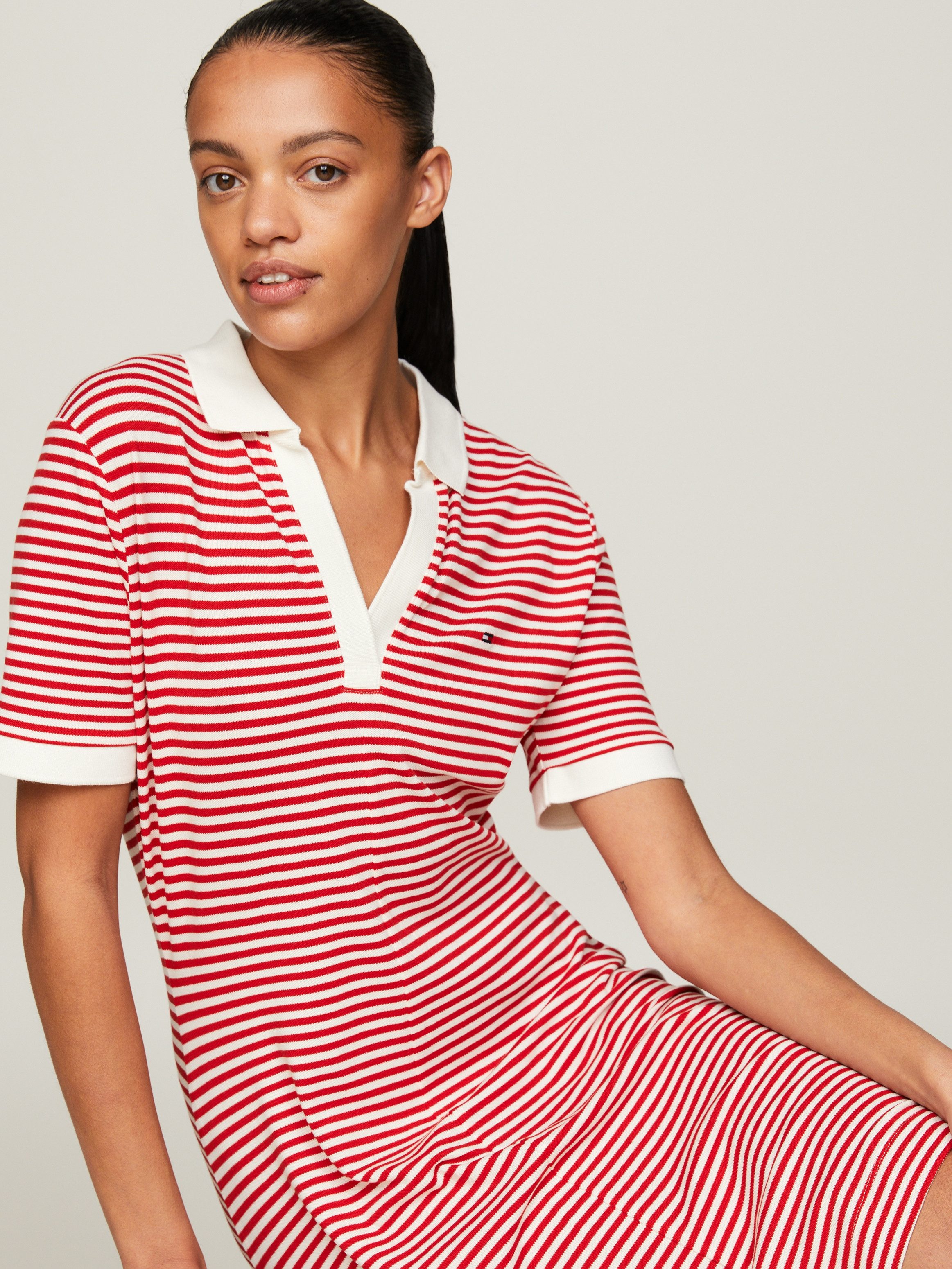 Tommy Hilfiger Polojurk F&F OPEN PLCKT LYCLL POLO DRS SS