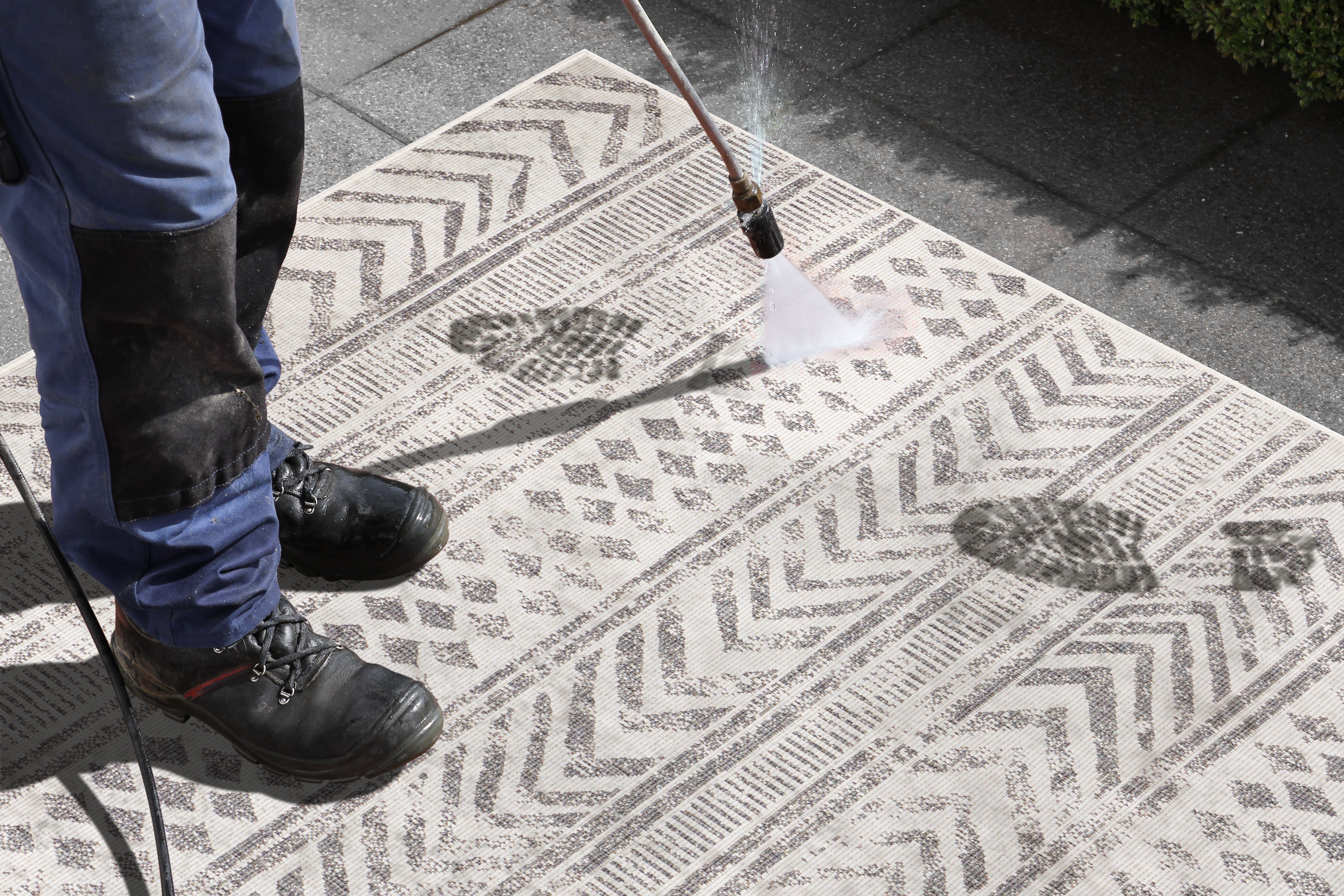 NORTHRUGS Vloerkleed BIRI tweezijdig te gebruiken kleed Binnen- en buitengebruik, weerbestendig, balkon, loper, woonkamer, waterbestendig, boho