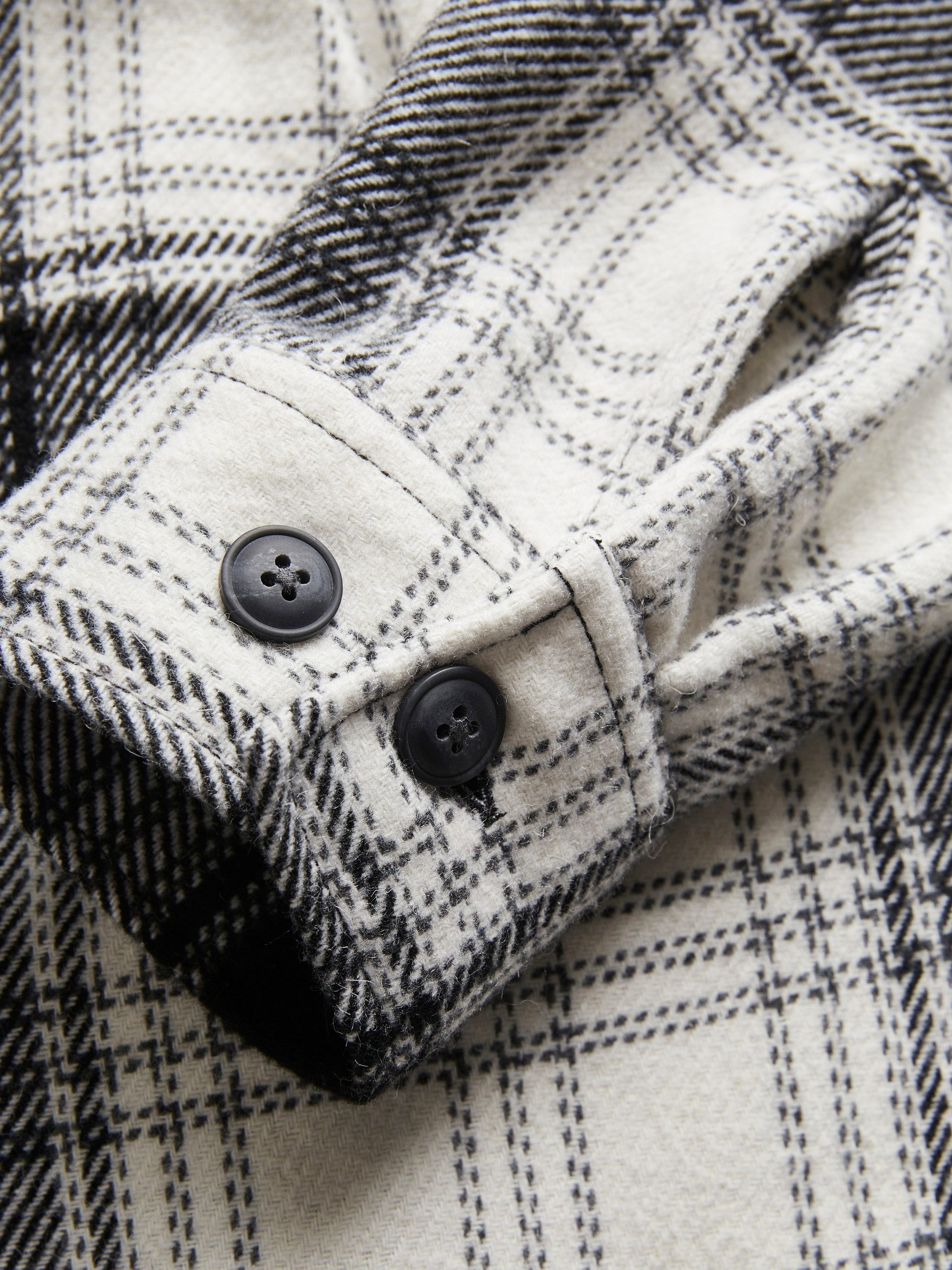 Jack & Jones Overhemd met lange mouwen JCOEDDIE CHECK WOOL BLEND OVERSHIRT LS