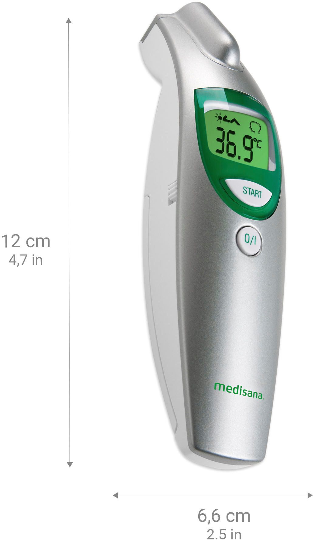 Medisana Infrarood-thermometer FTN Meten van lichaam- en oppervlaktetemperatuur met koortsalarm.