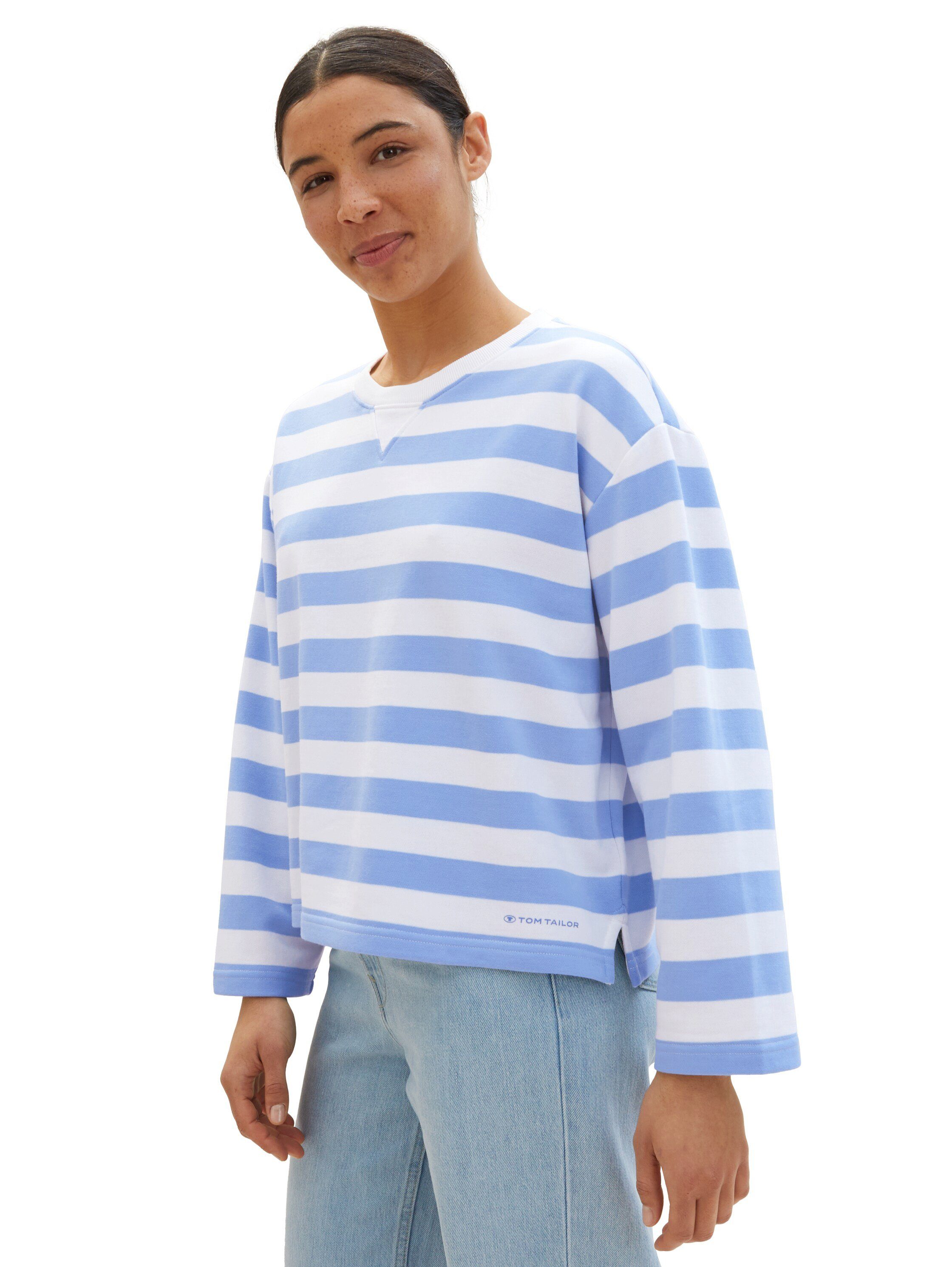 Tom Tailor Sweatshirt in streepoptiek