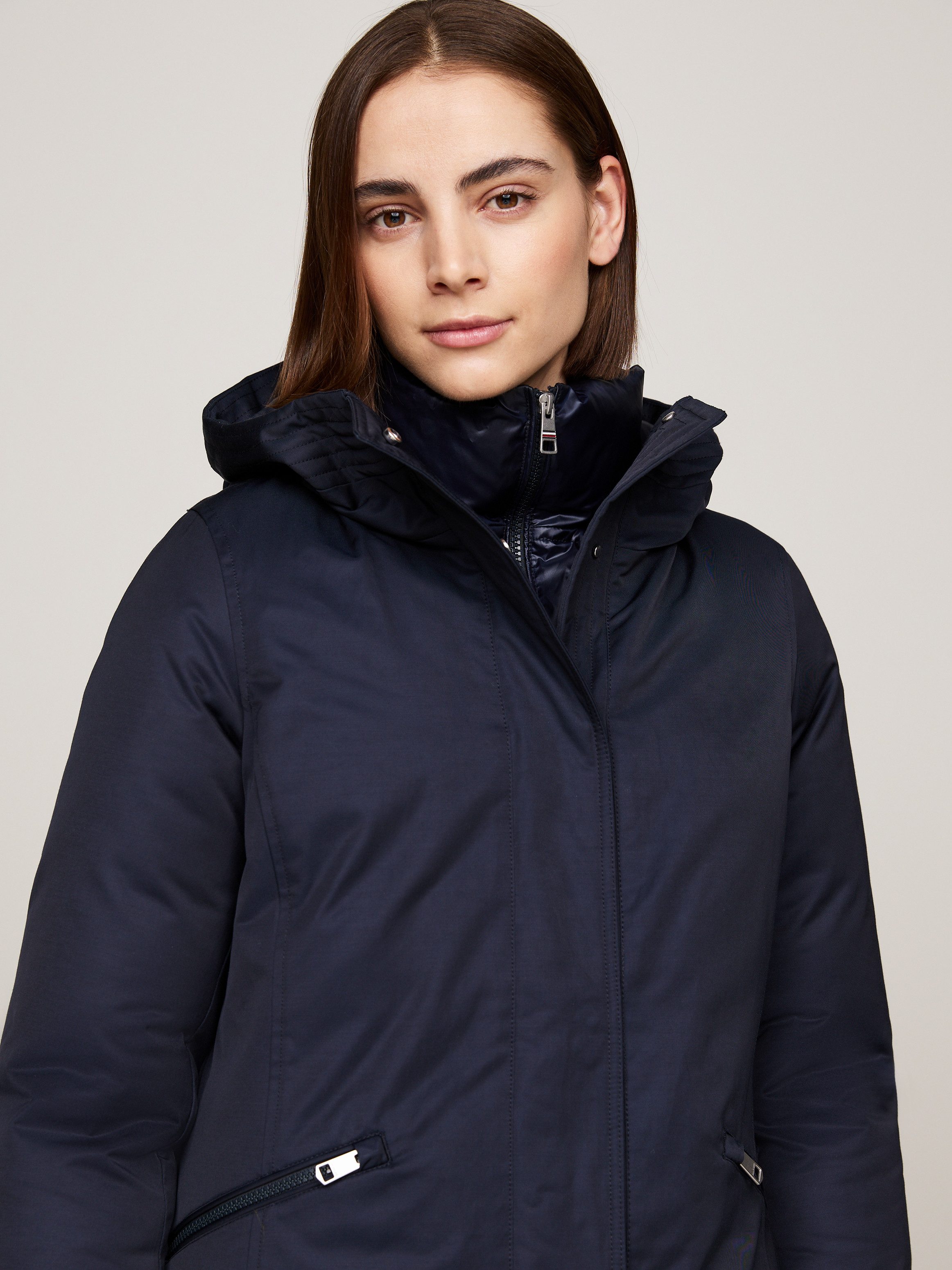 Tommy Hilfiger Parka met gestempeld logo