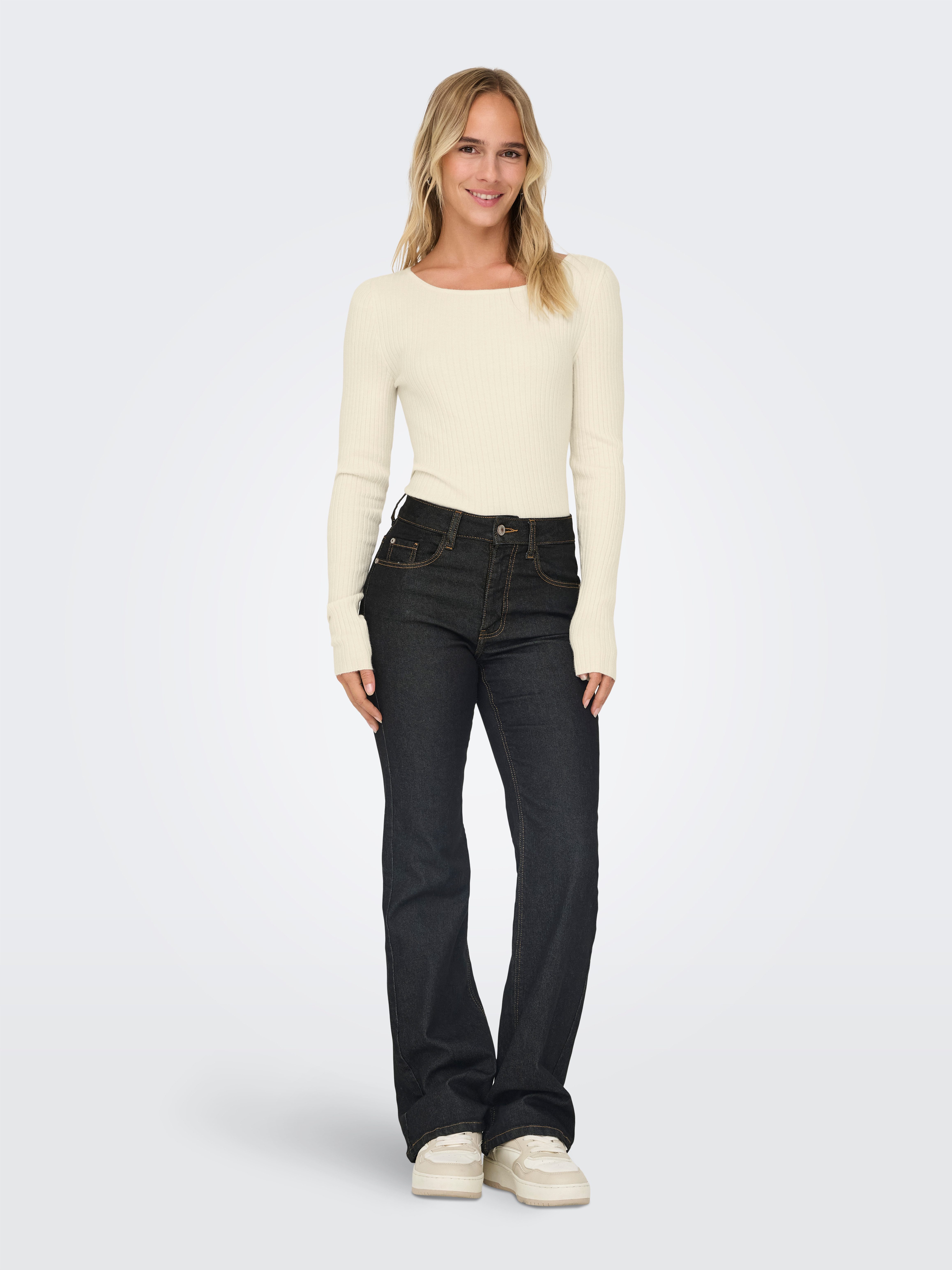 Only Gebreide trui ONLIBI LS RIB BOATNECK CC KNT