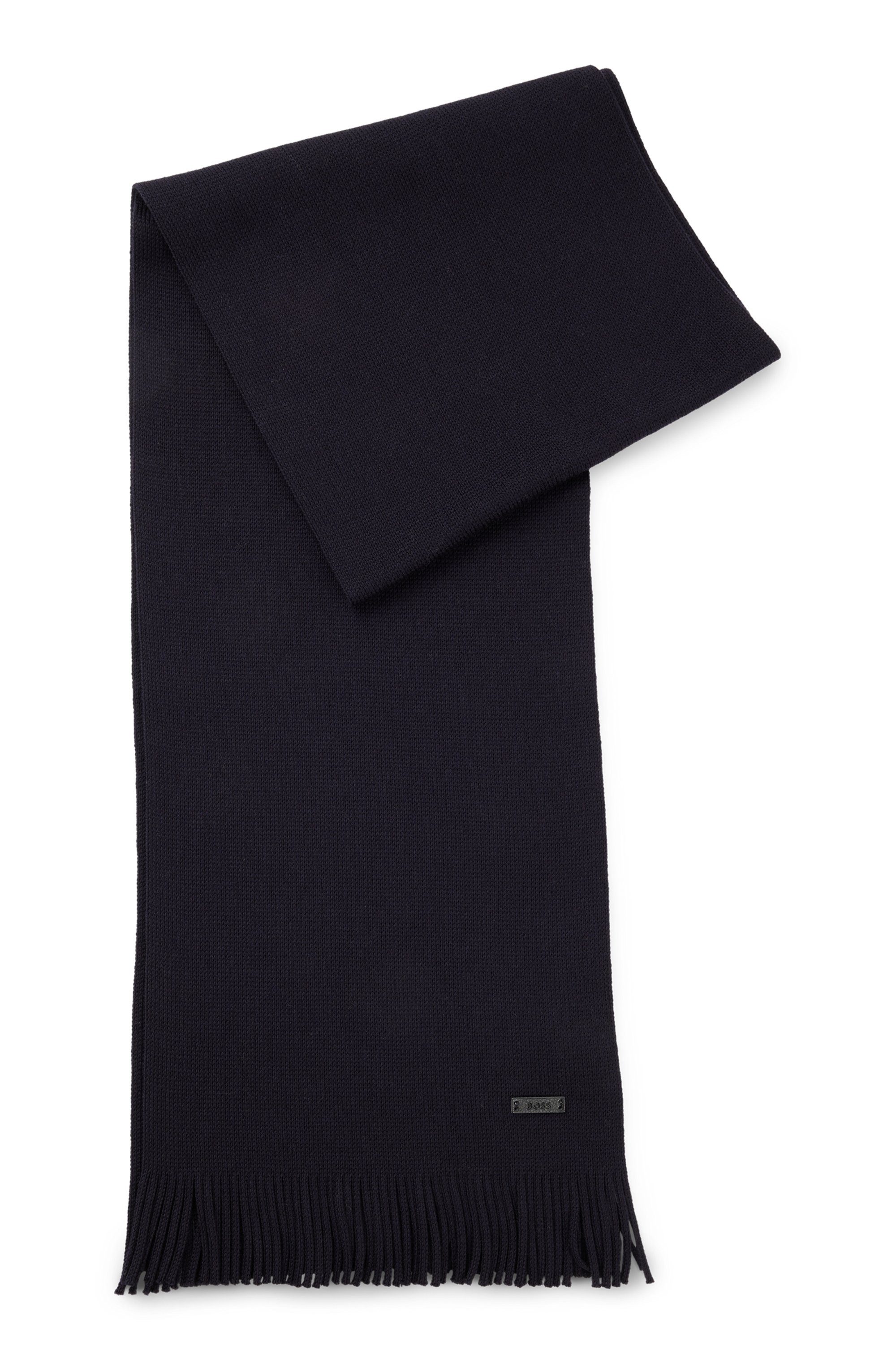 Boss Modieus sjaaltje Albas van scheerwol met raschel-brei, 170 x 25 cm