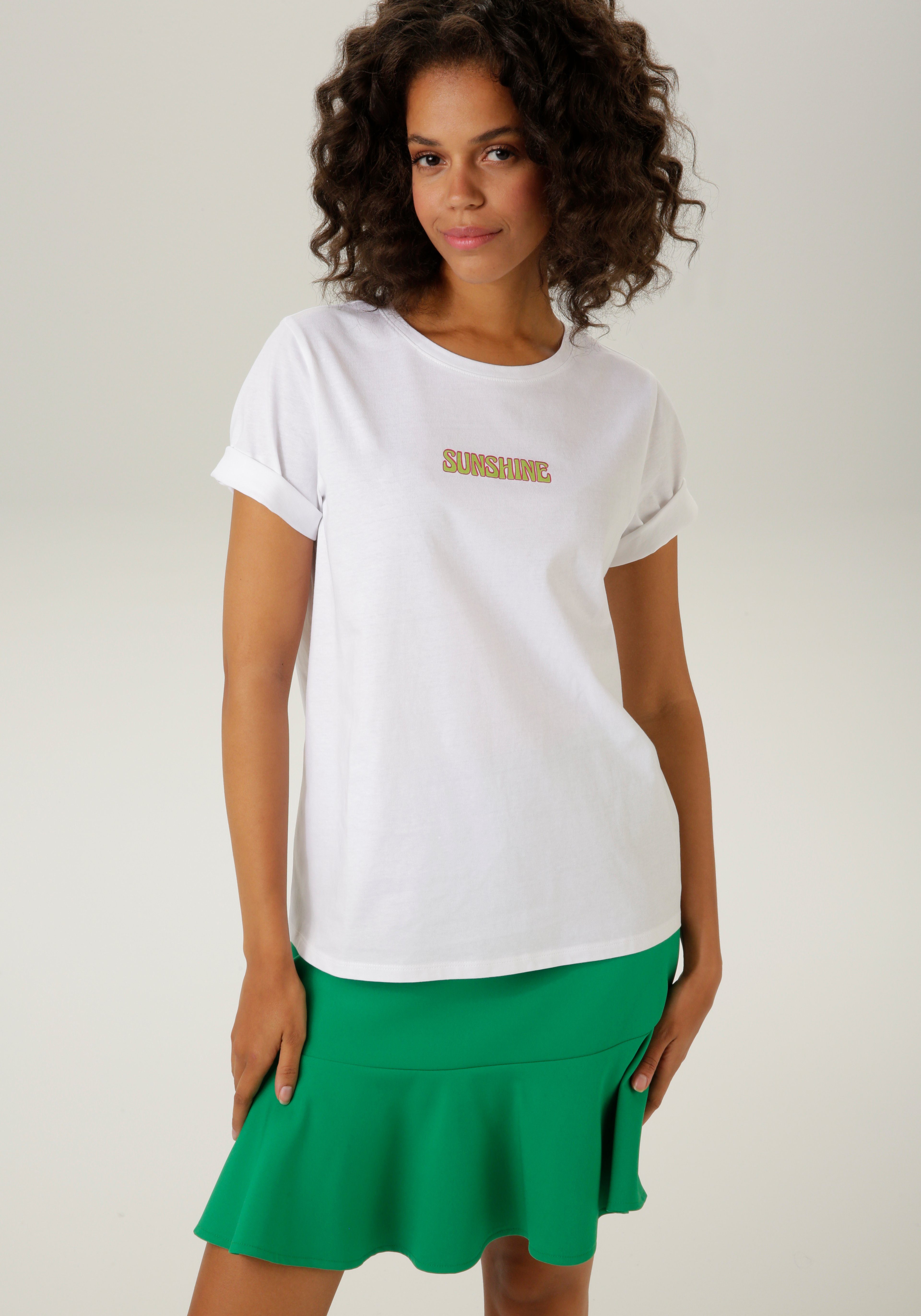 Aniston CASUAL T-shirt met fantasierijke bedrukte achterkant- nieuwe collectie