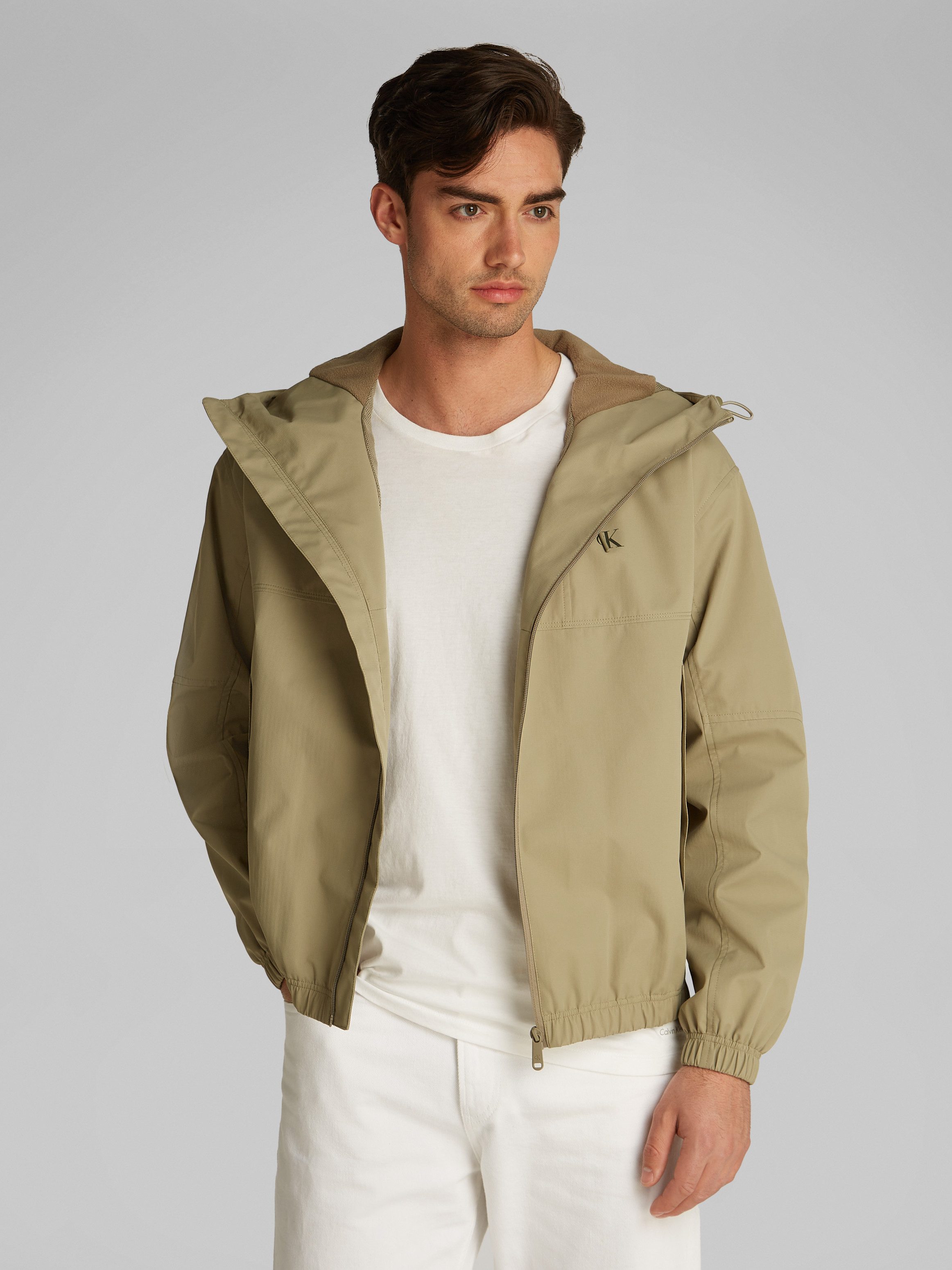 Calvin Klein Allweatherjack TECHNICAL JACKET Logodruk, steekzakken