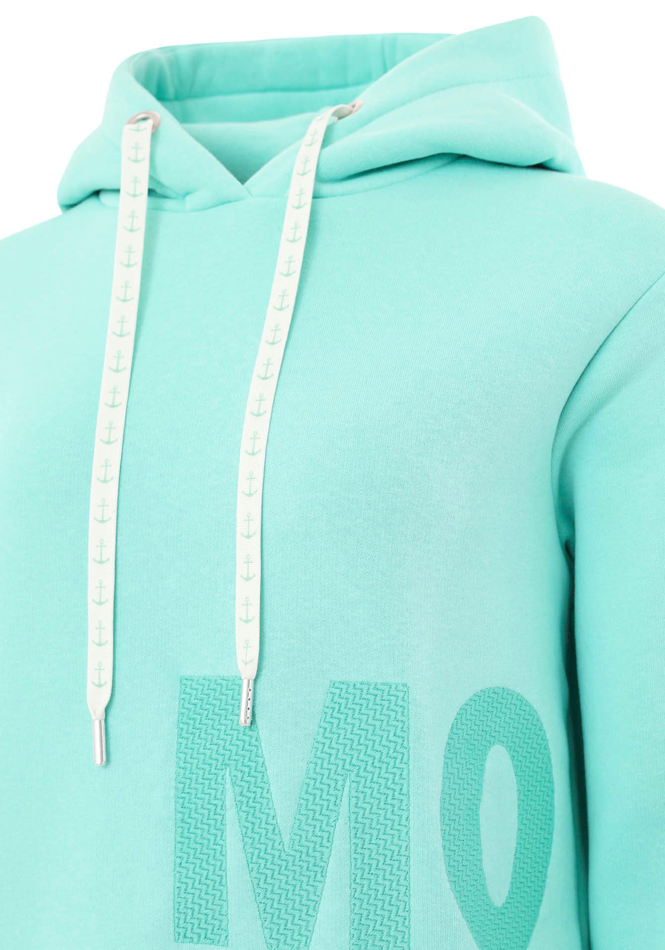 Zwillingsherz Sweatshirt Moin met paillettenanker en geborduurd opschrift op de rug