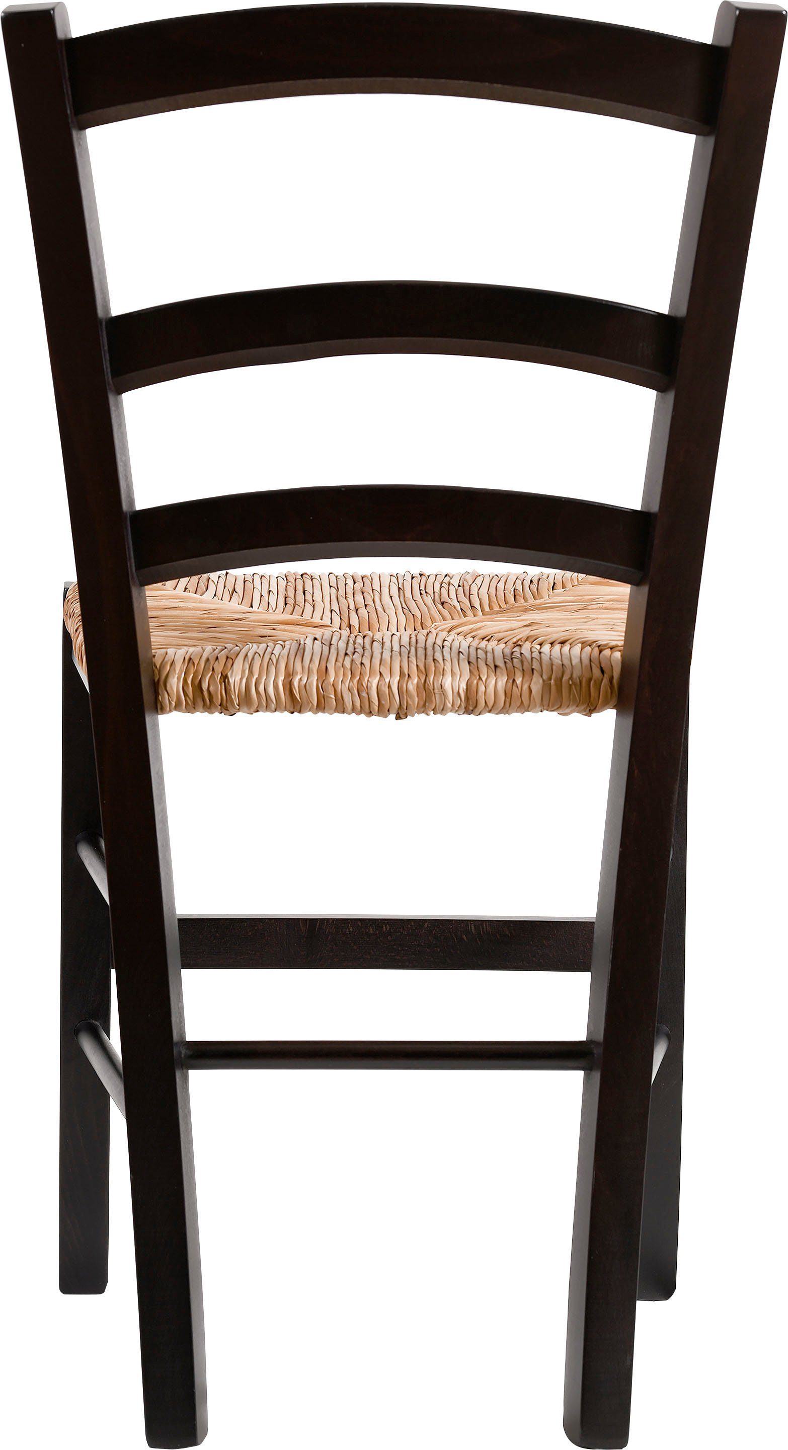 Home affaire Eetkamerstoel Super Paesana van massief beukenhout met zitting van grasvlechtwerk (set, 2 stuks)