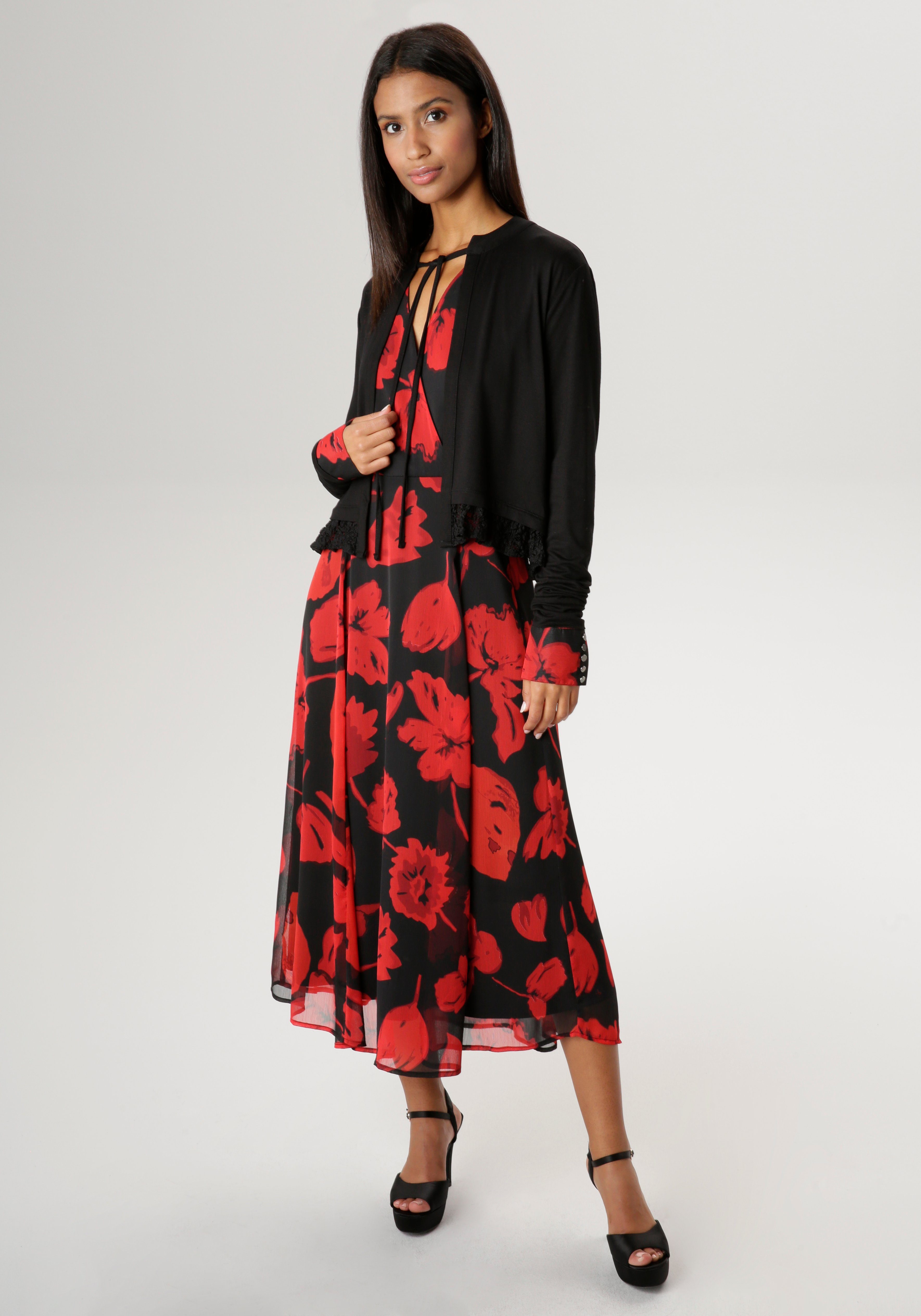 Aniston SELECTED Bolero met elegante kantafwerking