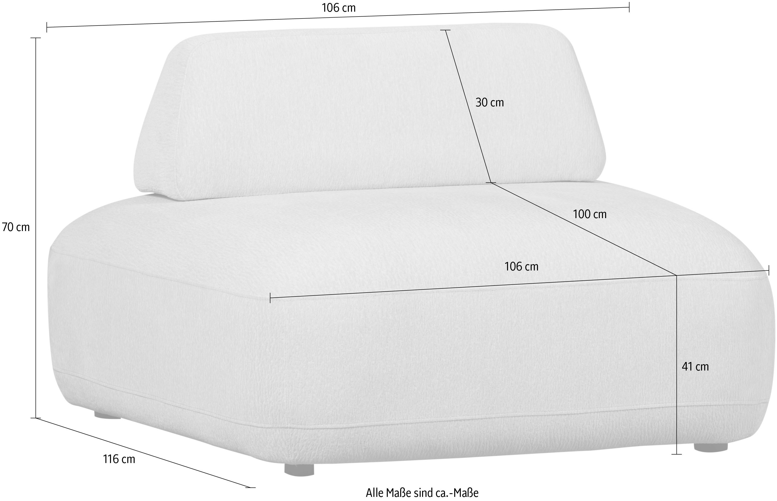 WOOOD Fauteuil Sterck met verstelbare rugleuning, breedte 100 cm