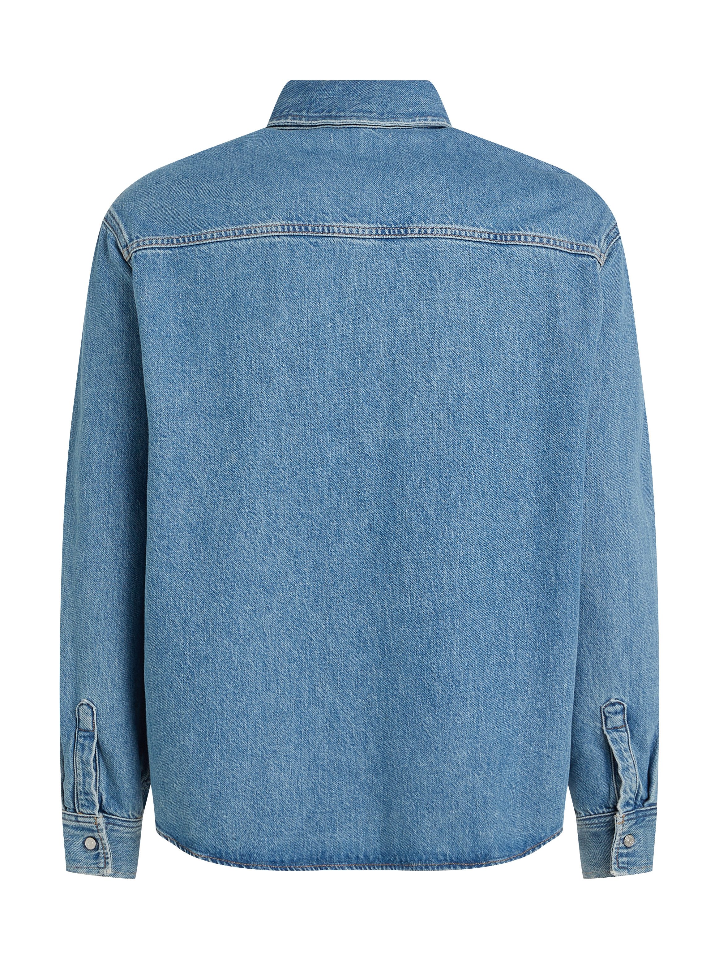 Calvin Klein Jeans overhemd RELAXED DENIM SHIRT in middenblauwe wassing