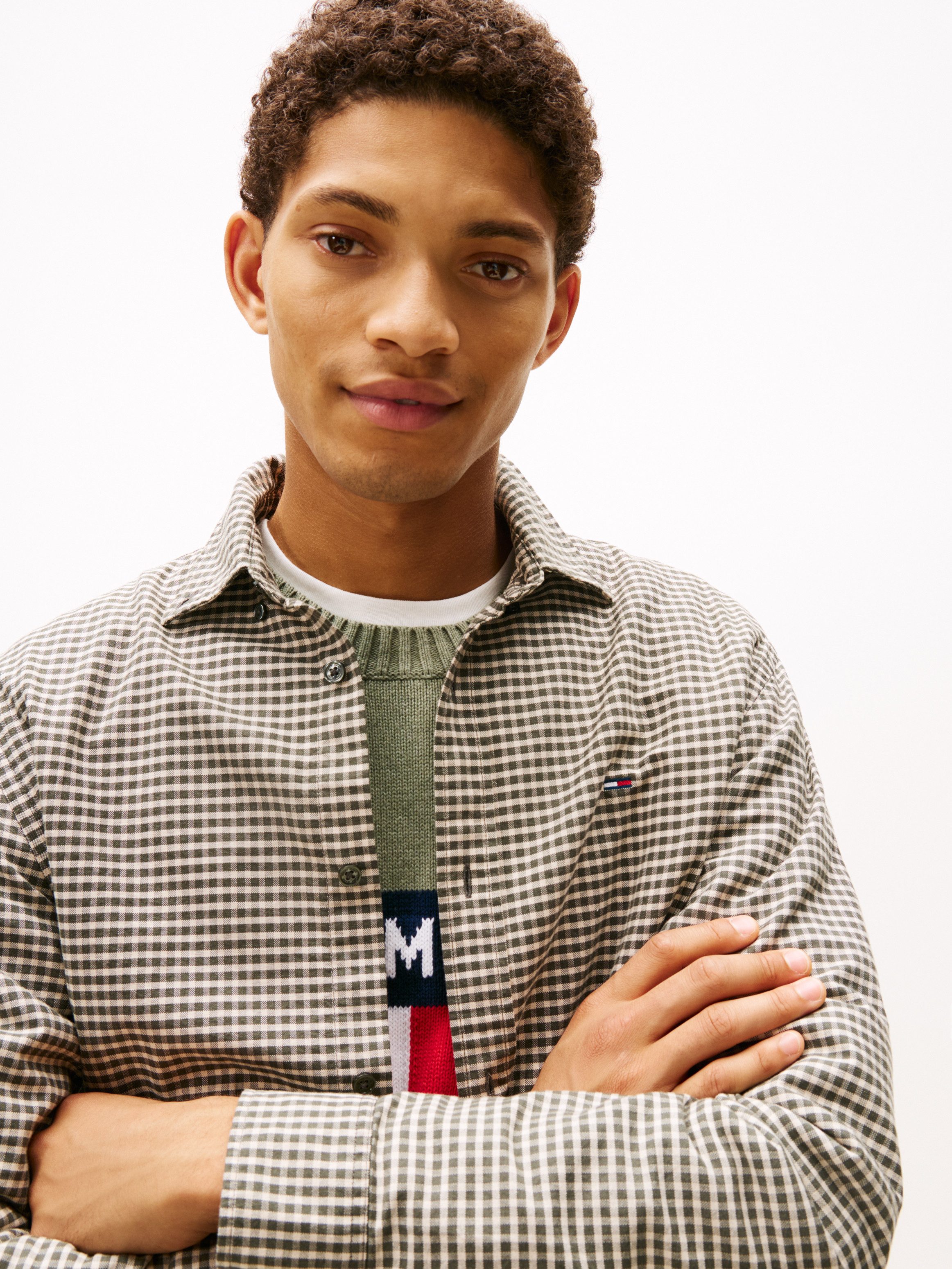 TOMMY JEANS Overhemd met lange mouwen TJM OXFORD CHECK regular fit, geruit overhemd, button-down kraag