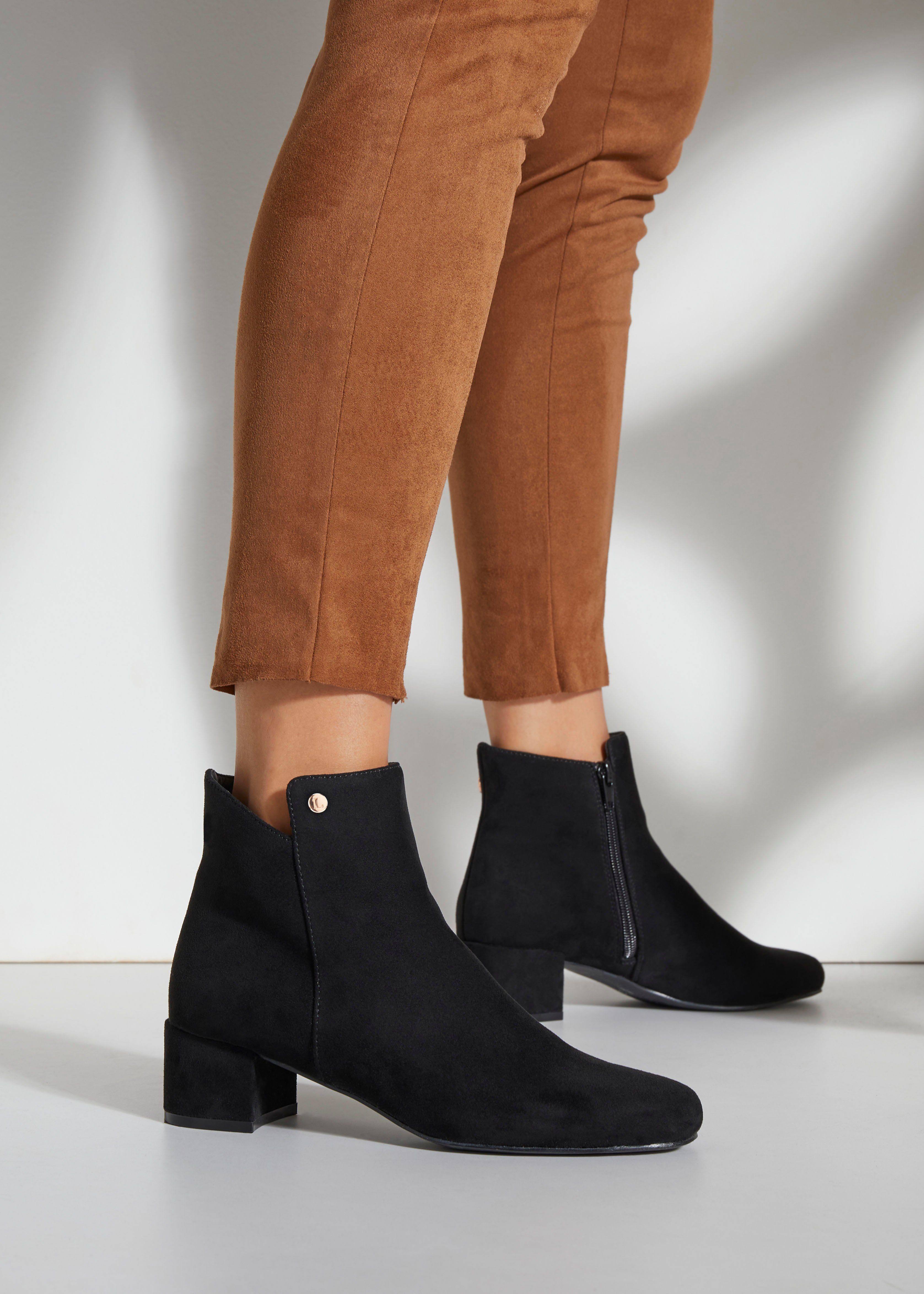 Lascana Laarsjes met comfortabele blokhak, enkellaarsjes, laarzen vegan