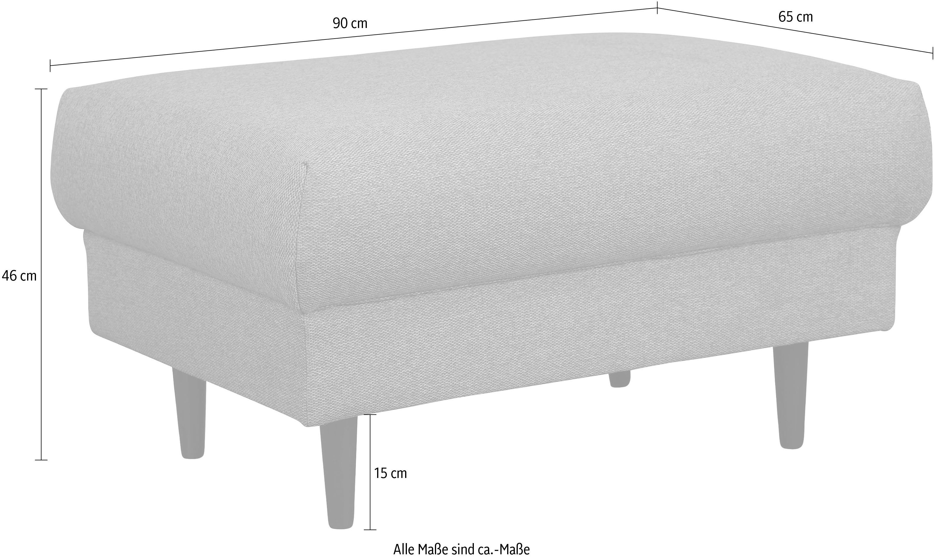Home affaire Hocker VEYRAS zitpoef, afmetingen B/D/H: 90/65/46 cm