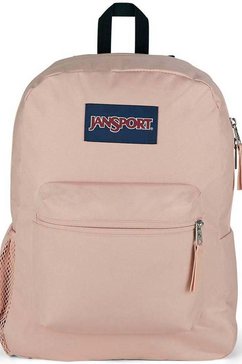 jansport laptoprugzak cross town, misty rose met zacht verdikt laptopvak (15 inch) roze