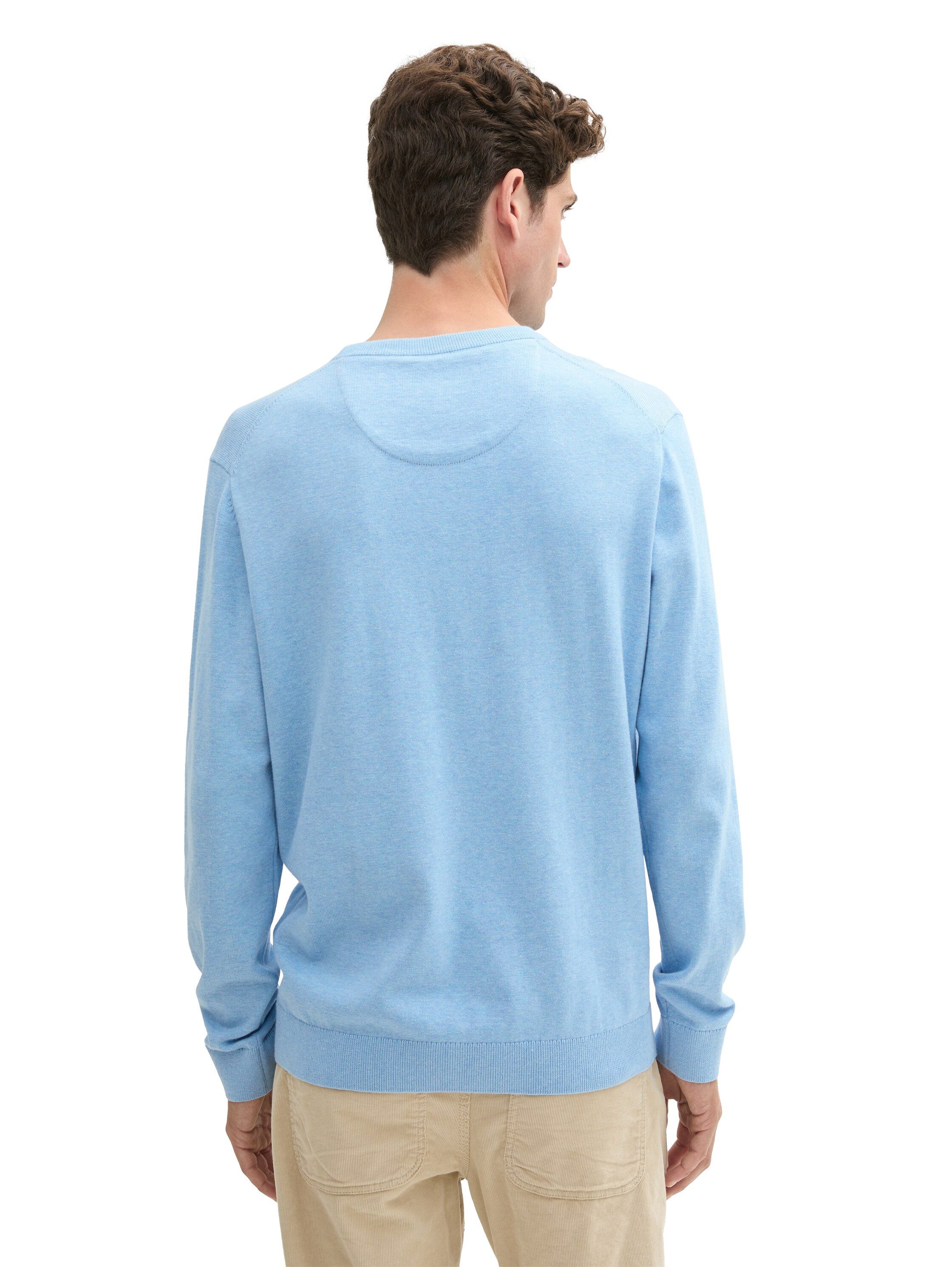 Tom Tailor Trui met ronde hals met geborduurd logo