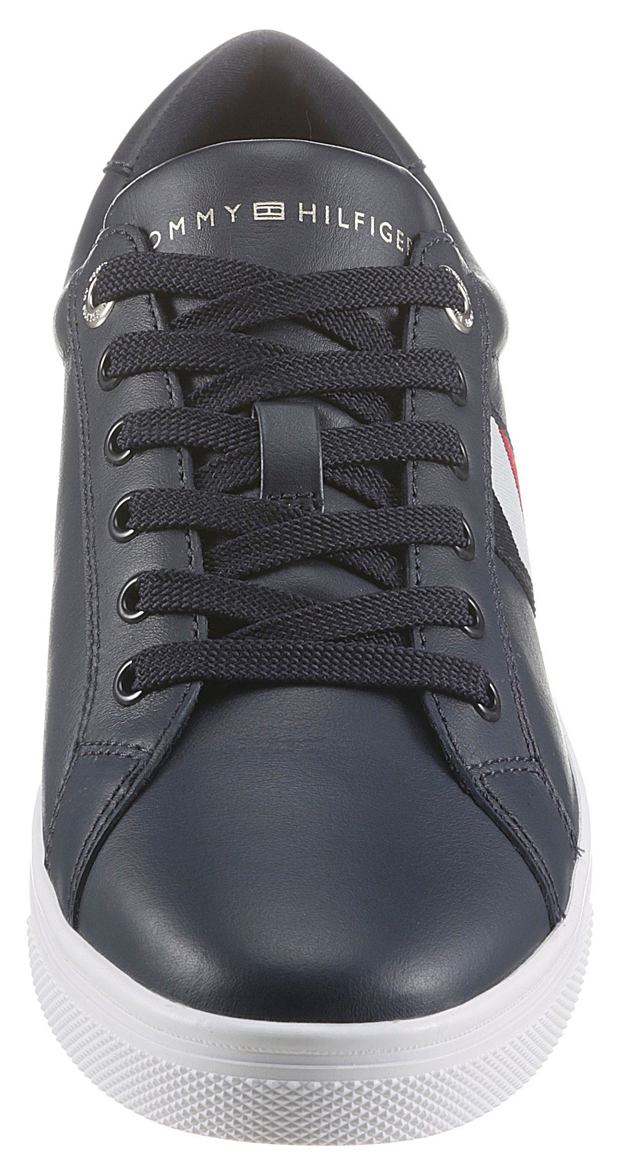 Tommy Hilfiger Sneakers CORPORATE TOMMY CUPSOLE met zijstrepen, vrijetijdsschoen, lage schoen, veterschoen