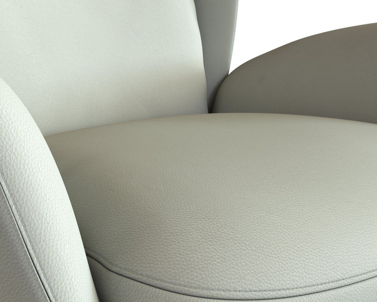 FLEXLUX Oorfauteuil Padova Stijl & comfort, organische vorm, geïntegreerde lendensteun, zwarte voet