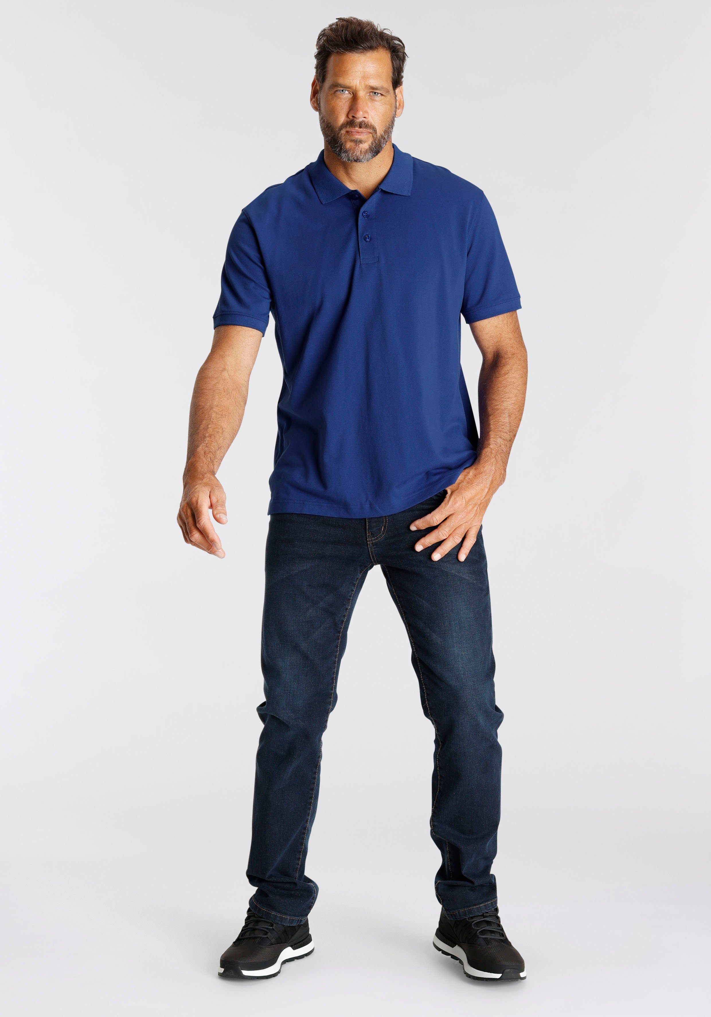 Man's World Poloshirt Korte mouwen, losse pasvorm, effen