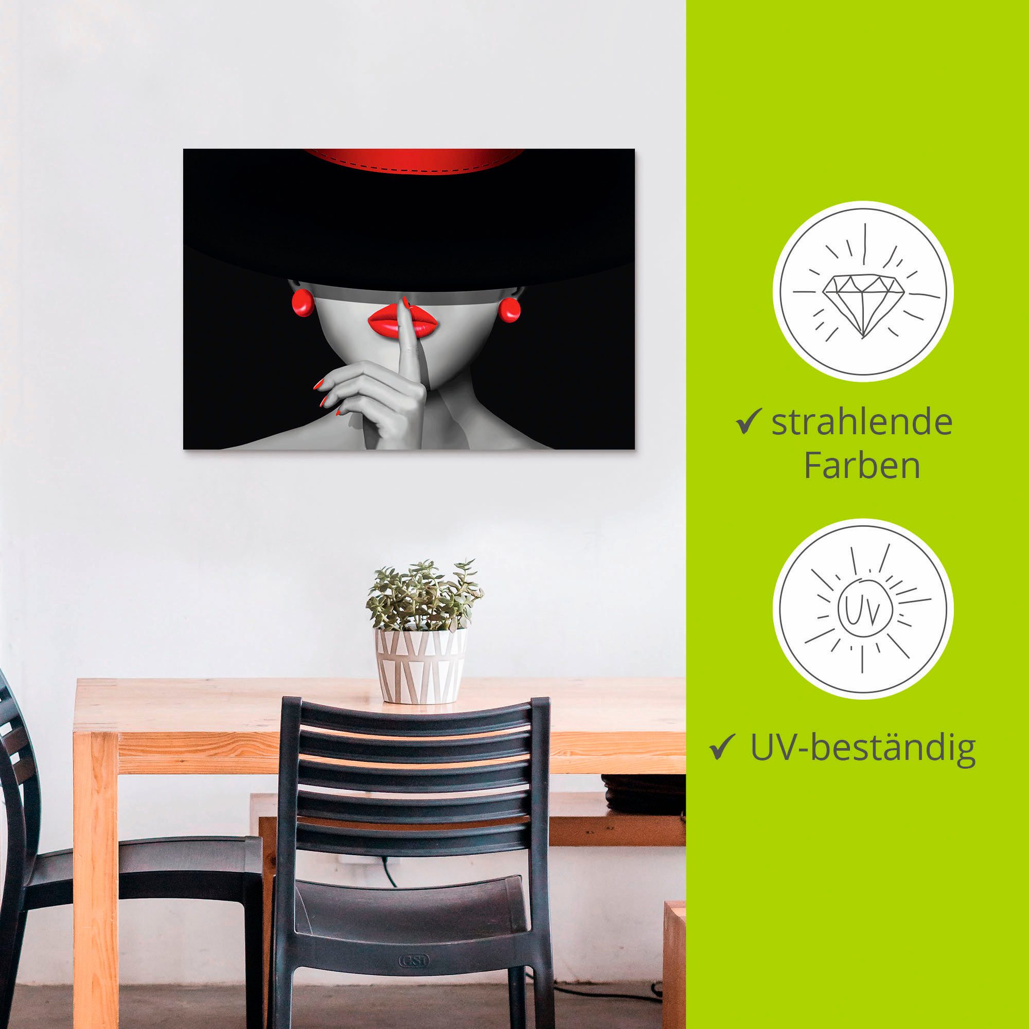Artland Artprint Wees stil als artprint van aluminium, artprint voor buiten, artprint op linnen, poster, muursticker