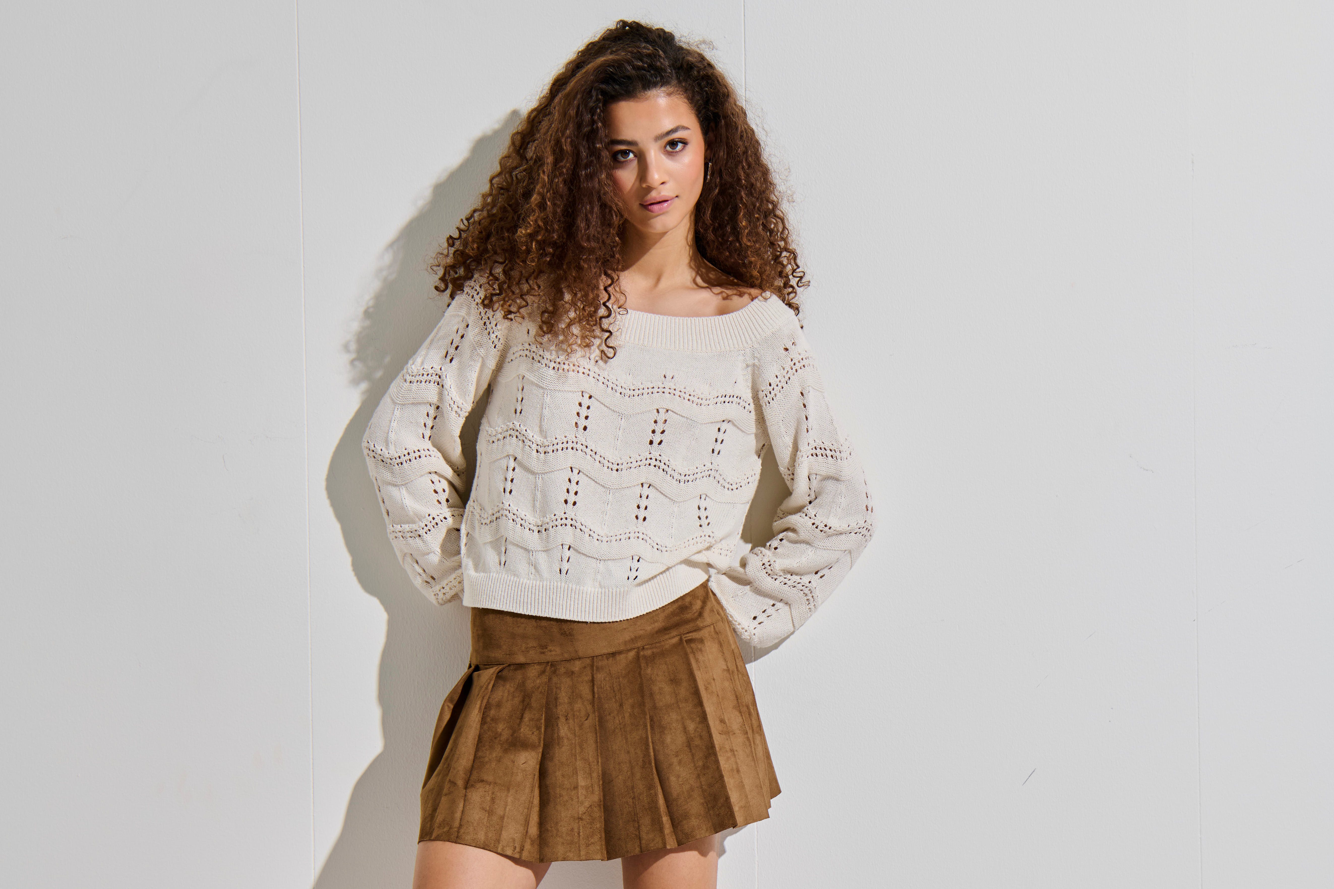 Only Gebreide trui ONLVILDA LIFE L/S PULLOVER KNT NCA