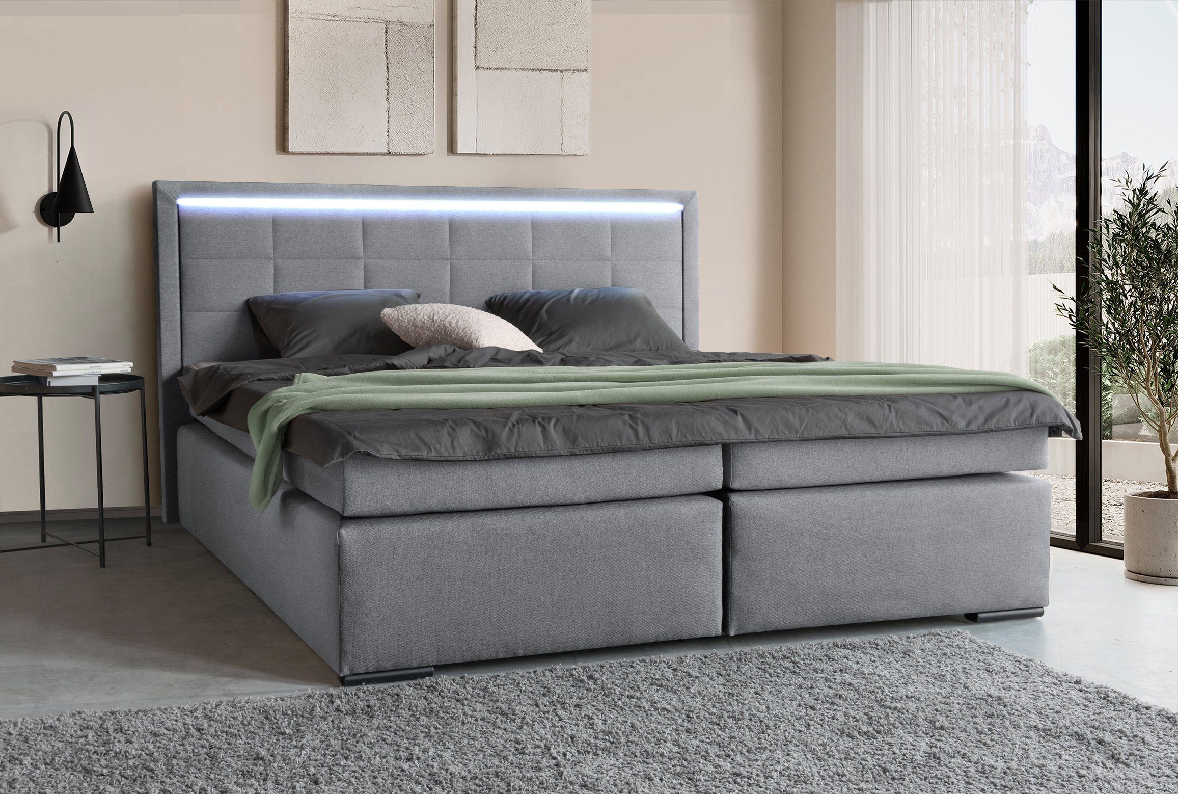 COLLECTION AB Boxspring 30 jaar jubileummodel Athena in h2,h3 & h4, incl. led-lijst