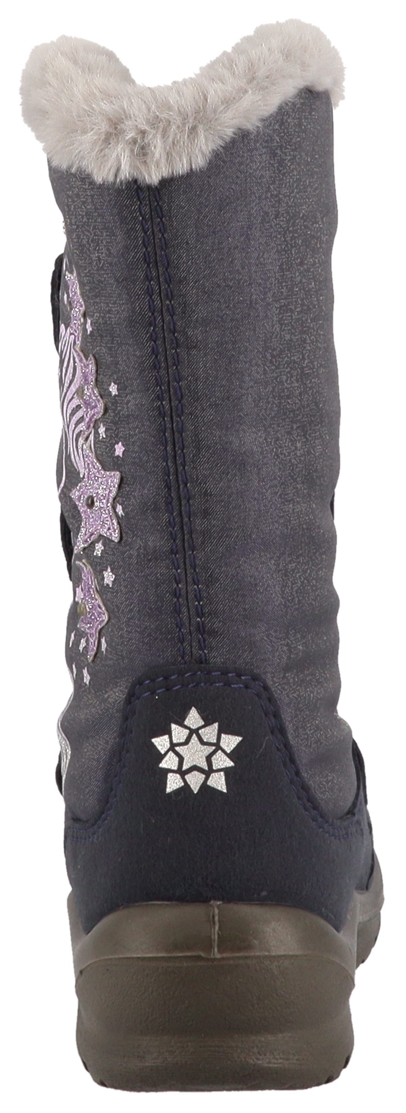 Lurchi Winterlaarzen Kiomi SYMPATEX Klittenbandboots met glitter, maatsjabloon om te downloaden