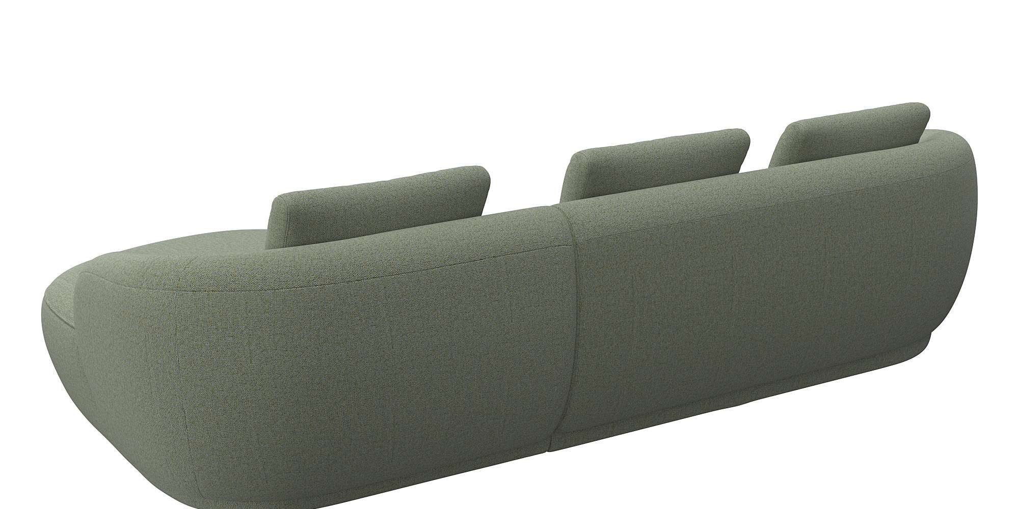 FLEXLUX Zithoek Torino, rond, L-vorm, bankhoek met recamière, longchair-sofa