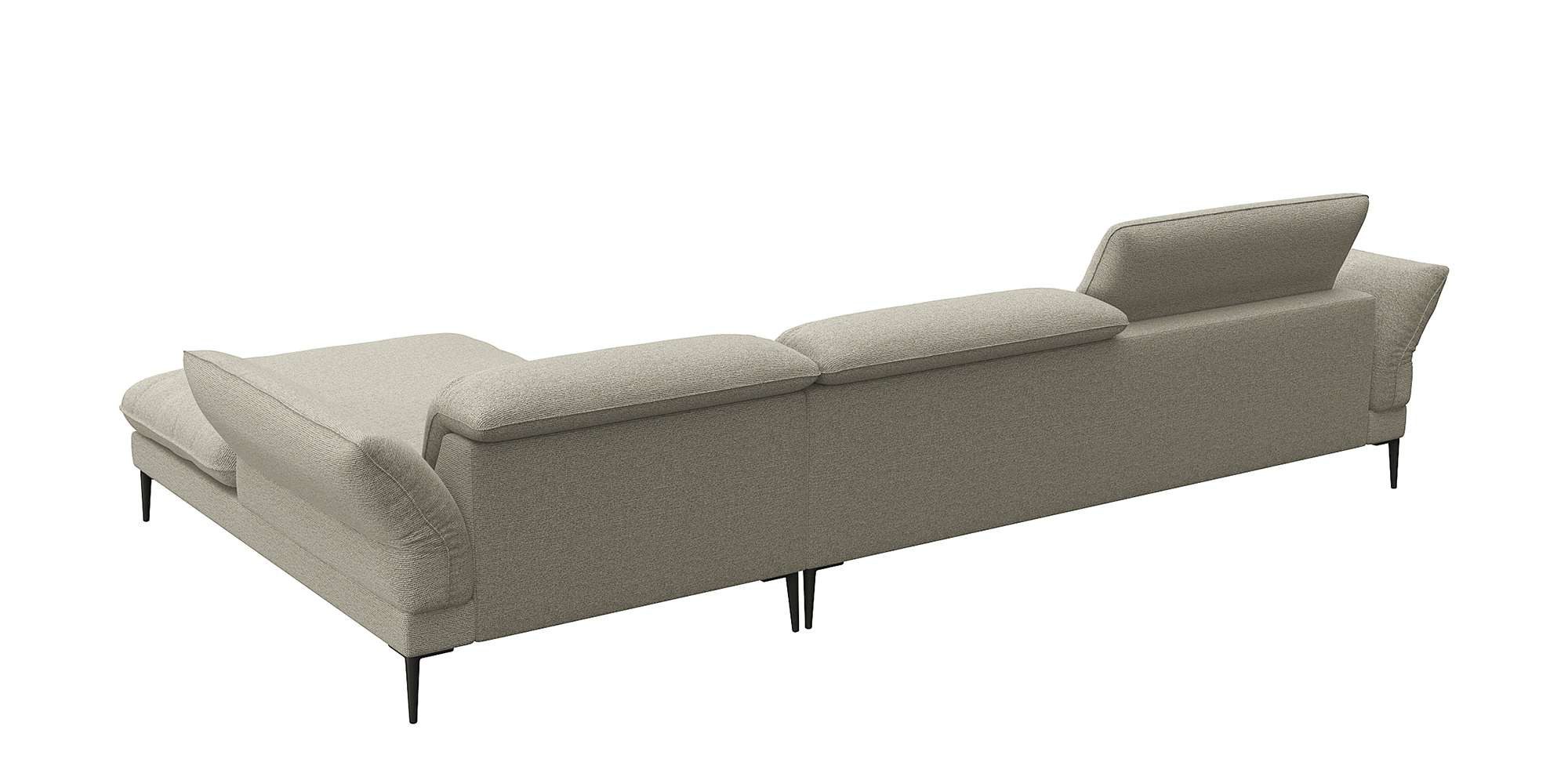 FLEXLUX Hoekbank Salino, functionele bank met recamiere, relaxbank, hoekbank Bank met arm- en hoofdeinde verstellingen, koudschuim & staalgolven