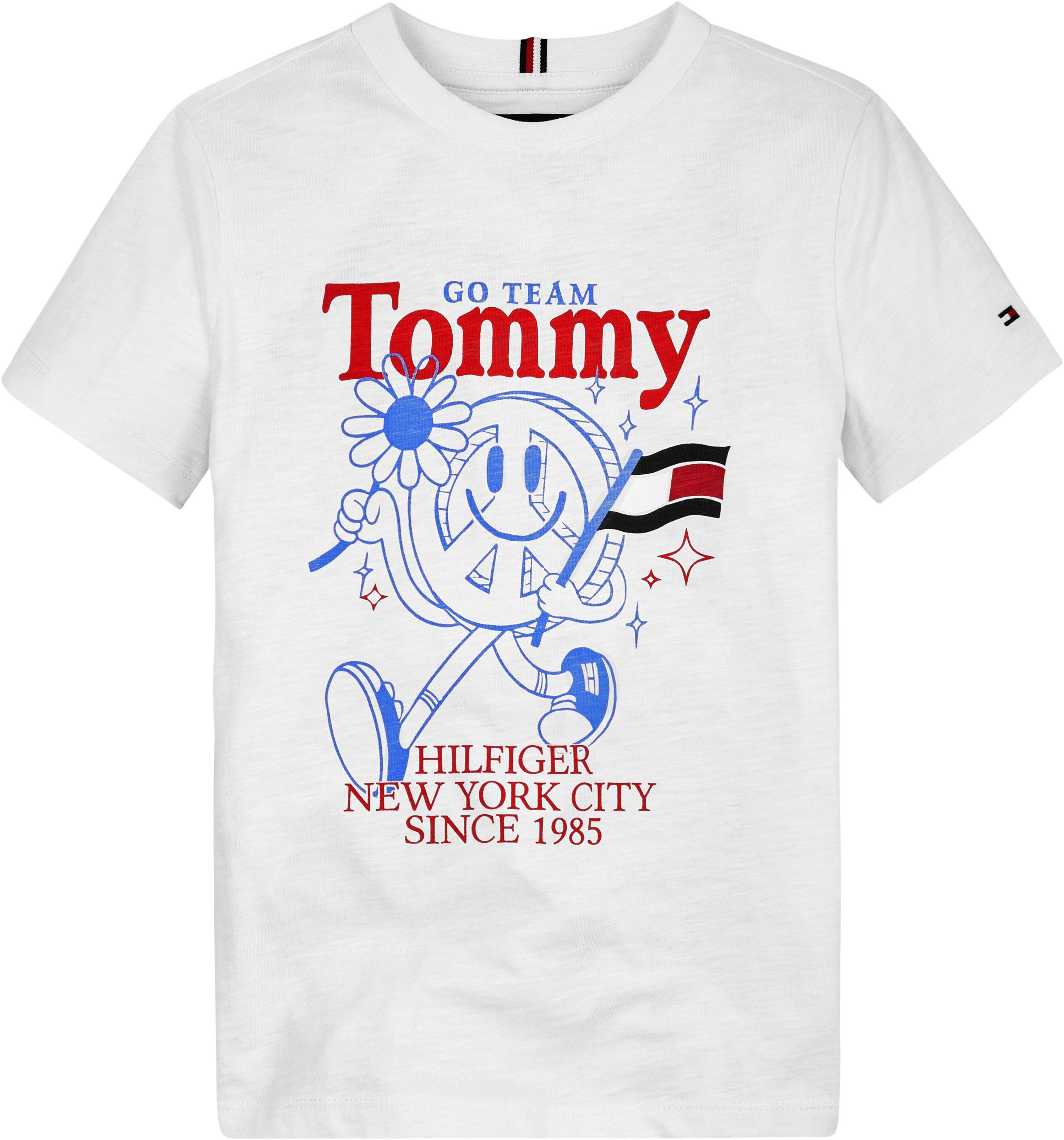 Tommy Hilfiger Teens T-shirt met labelprint model 'FUN'