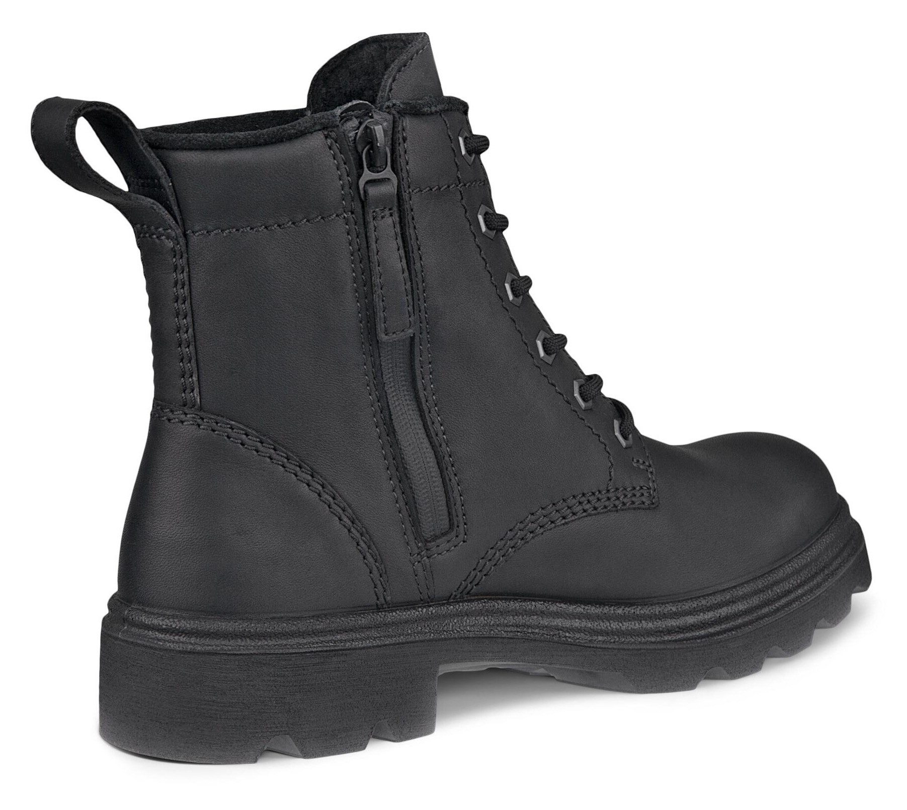 Ecco Hoge veterschoenen Grainer W ankle boot, winter boots, block heel, with lambswool lining