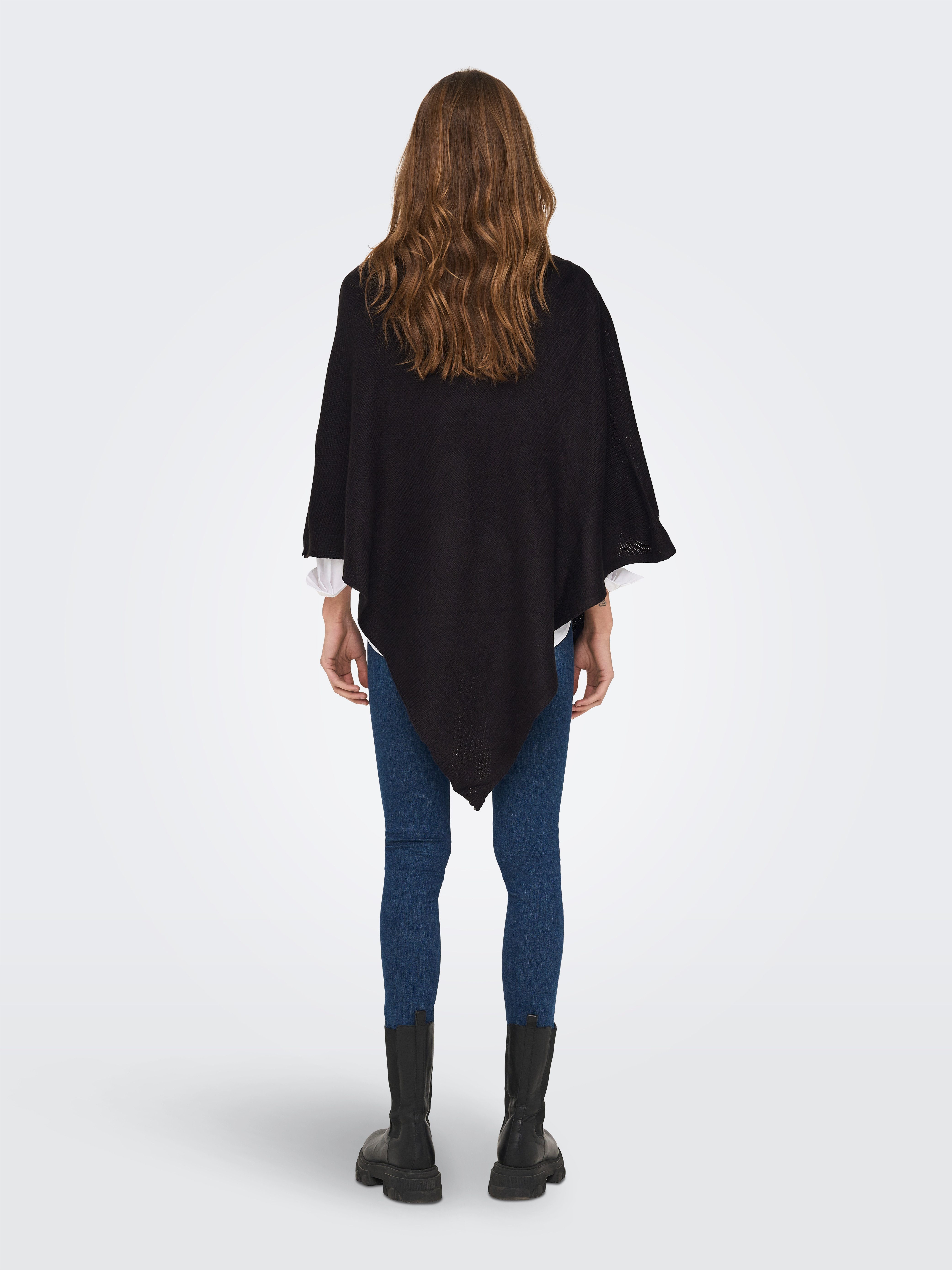 Only Gebreide poncho ONLNICOYA L/S PONCHO EX KNT