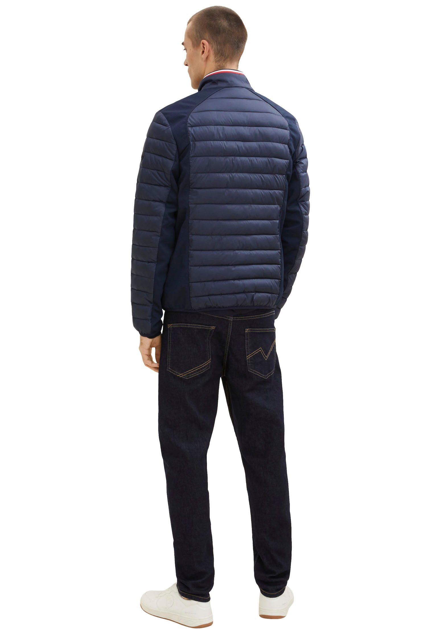 Tom Tailor Gewatteerde jas hybride - met softshell-inzetten aan de zijkanten en op de schouder