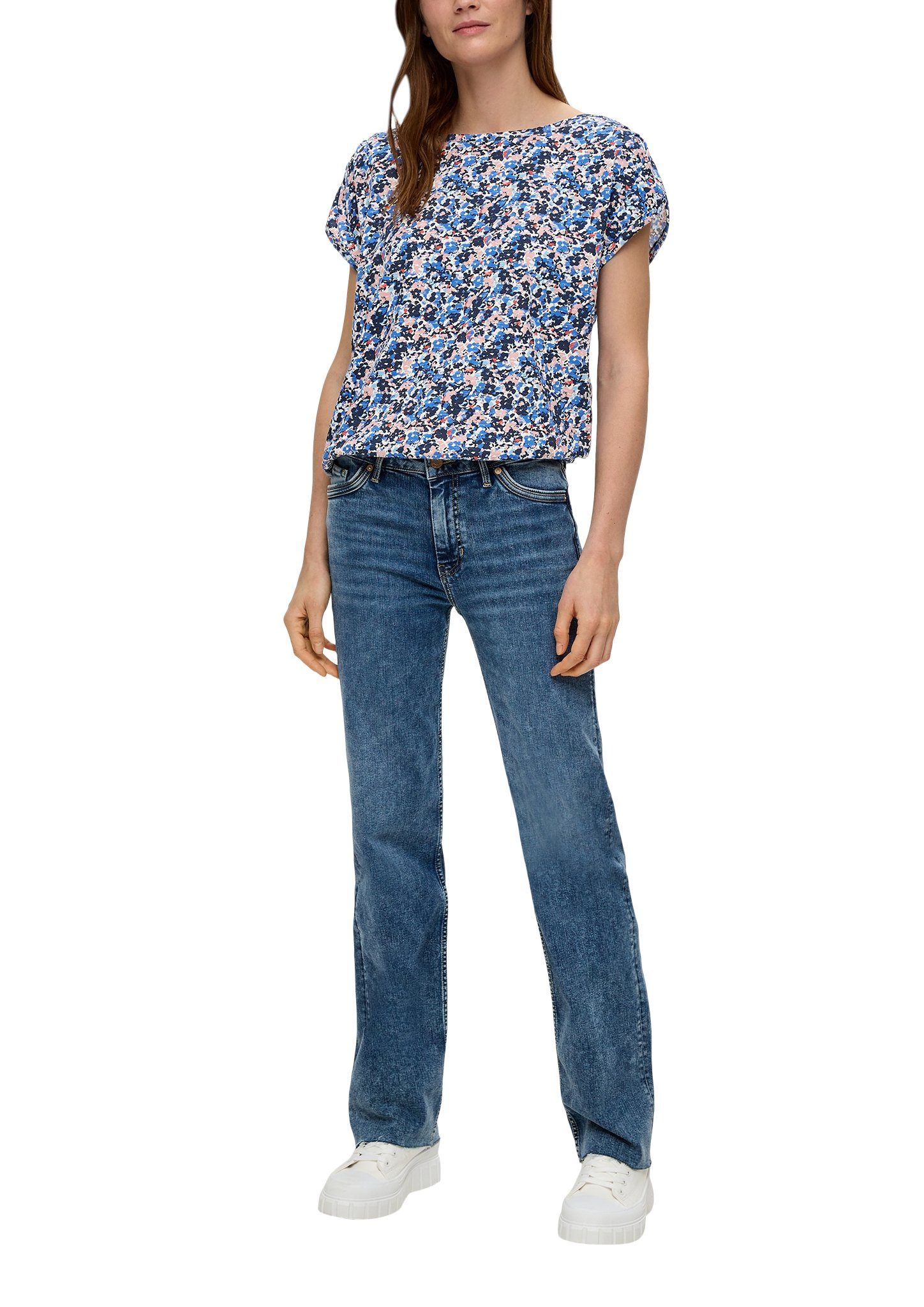 s.Oliver T-shirt met u-boot-kraag