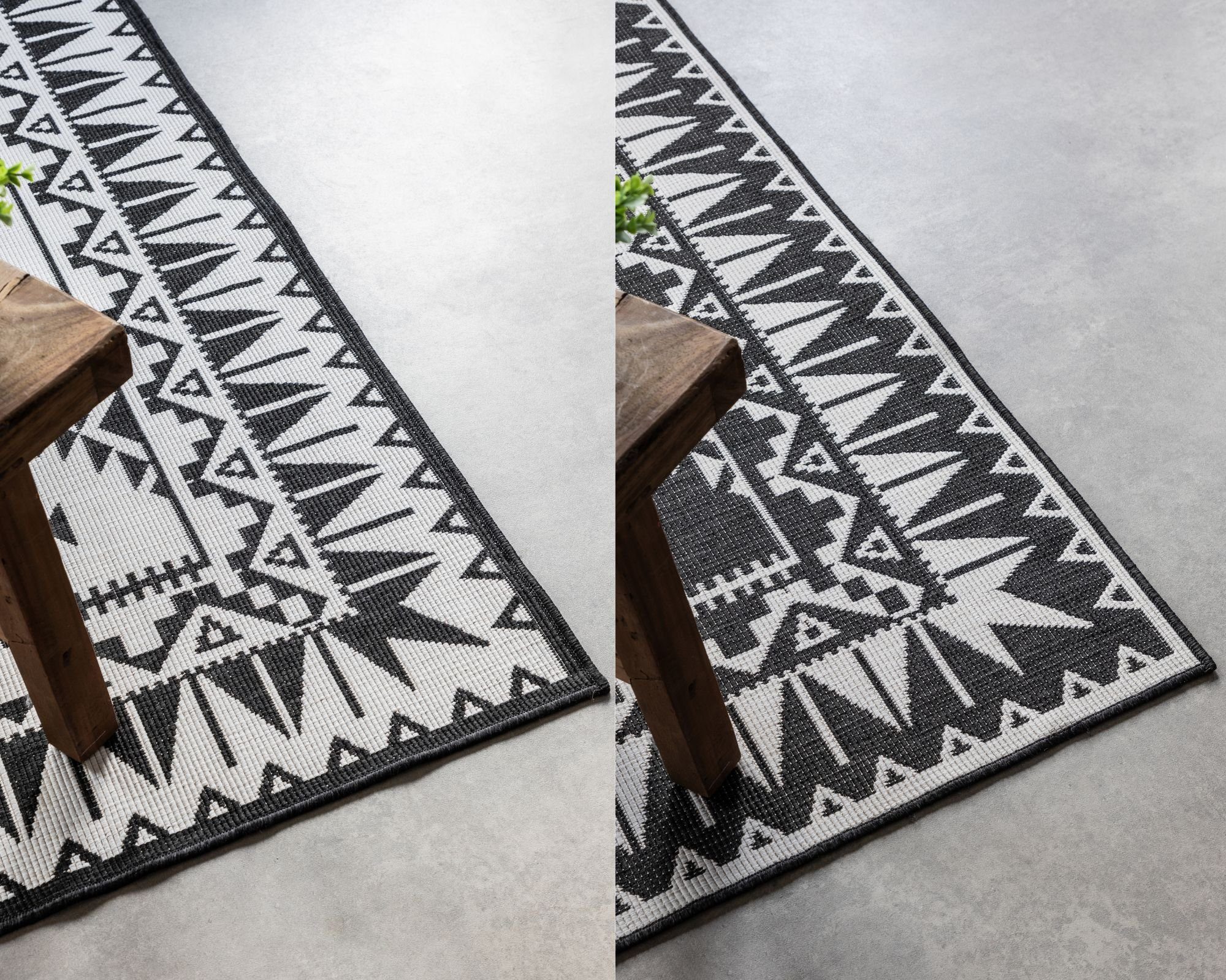 ELLE DECORATION Vloerkleed Dynamic, omkeerbaar tapijt Vlakweefsel, binnen- en buiten, modern, omkeerbaar, balkon, woonkamer, buiten