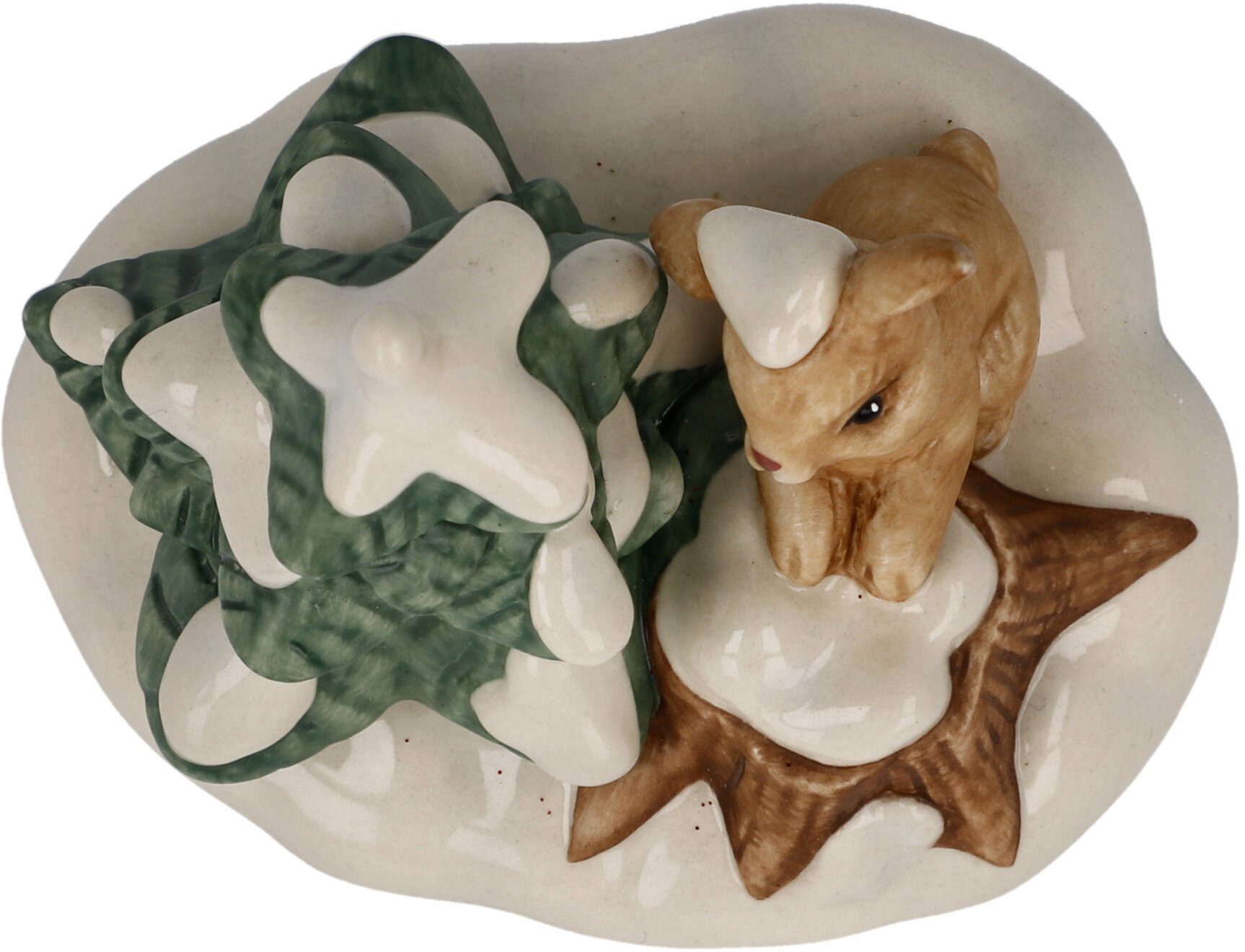 Goebel Verzamelfiguur Winters bos, kerstversiering Steengoed, figuur - Schattig konijntje