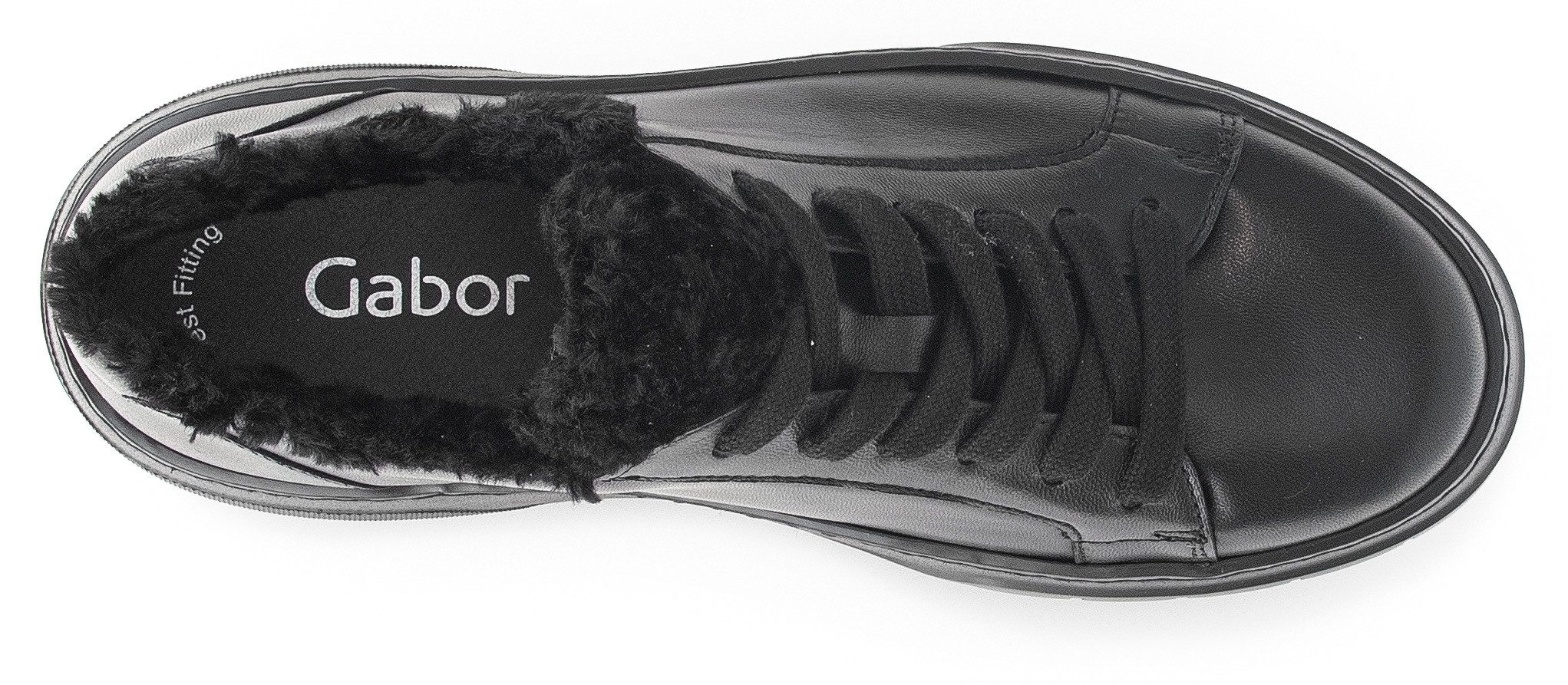 Gabor Plateausneakers plateau, vrijetijdsschoen, lage schoen, veterschoen met best fitting