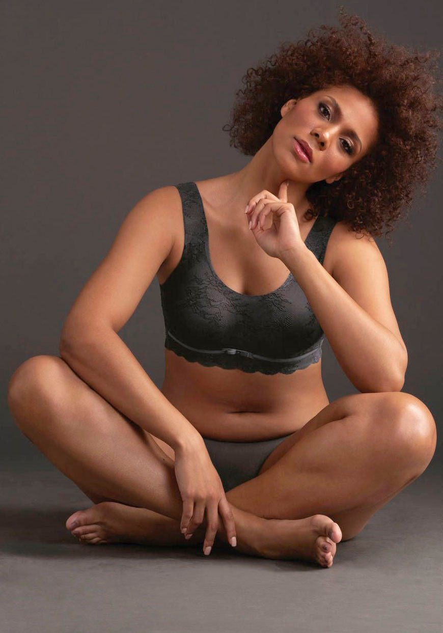 Anita Comfort Bralette Essentials Kant met voorgevormde cups Bloemige kant, uitneembare schuimcups, delicate zijden band (1-delig)