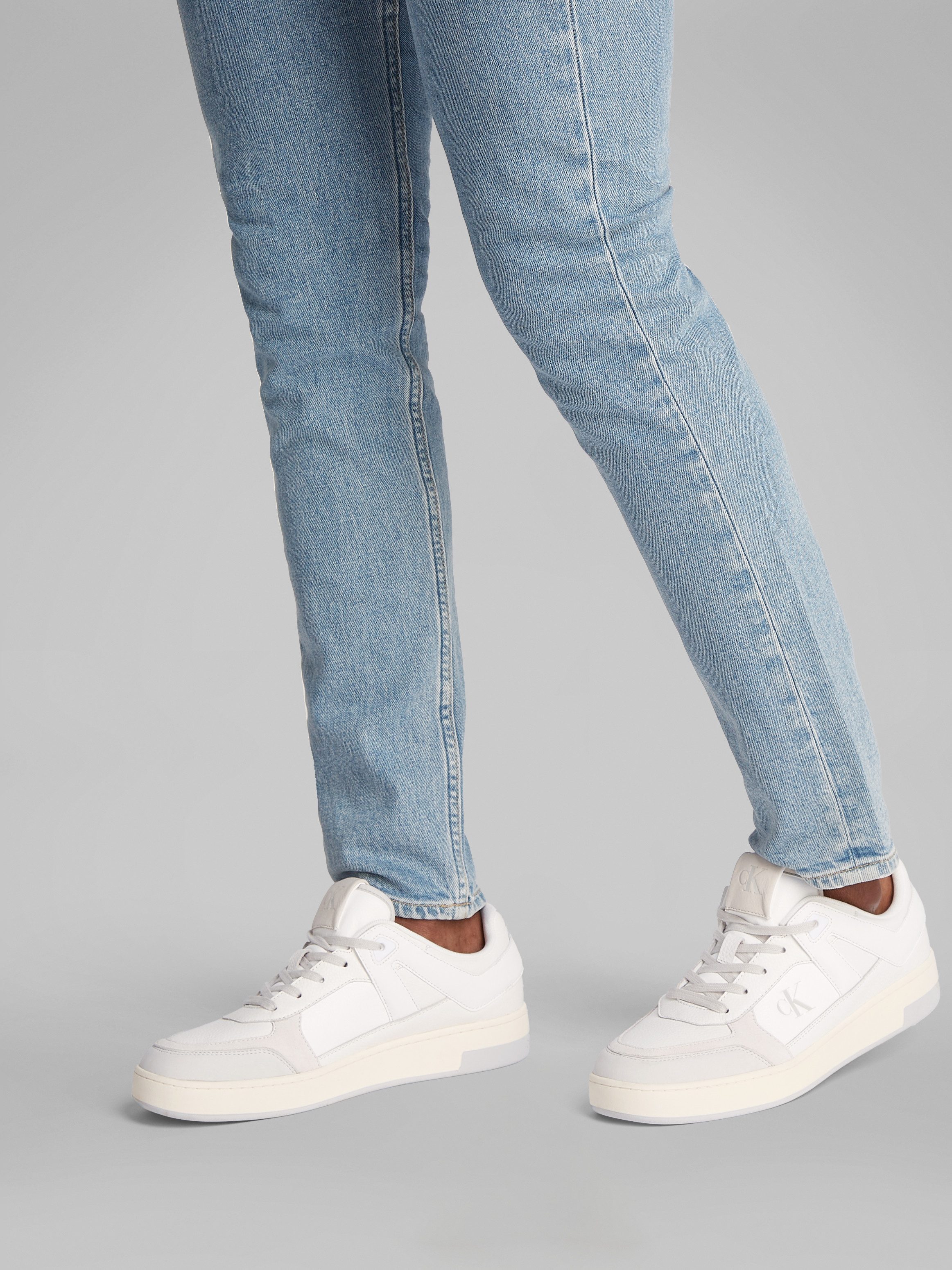 Calvin Klein Sneakers BASKET CUP LOW LACEUP LTH MIX , basket-sneaker, veterschoen, halfschoen, vrijetijdsschoen met ck-logo