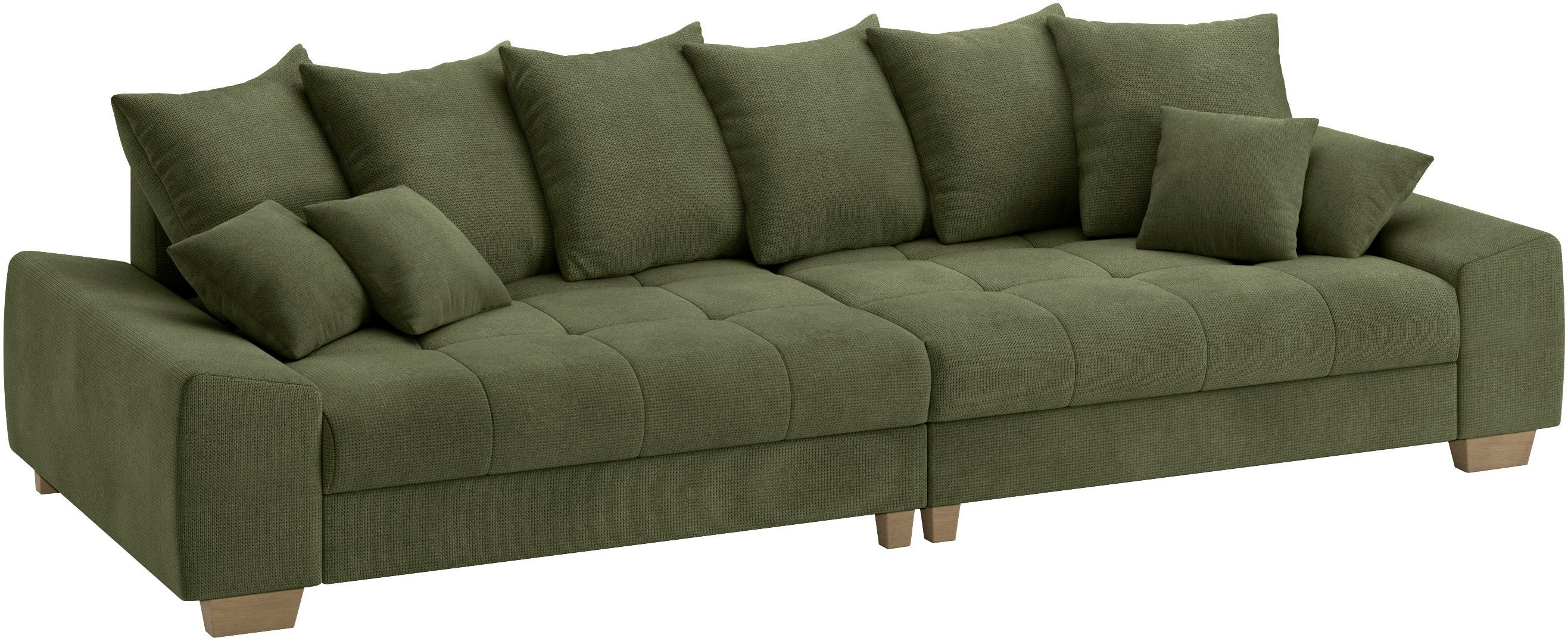 Mr. Couch Megabank Nikita II Optioneel met koudschuim bekleding, tot 140 kg belastbaar groen, xxl banken