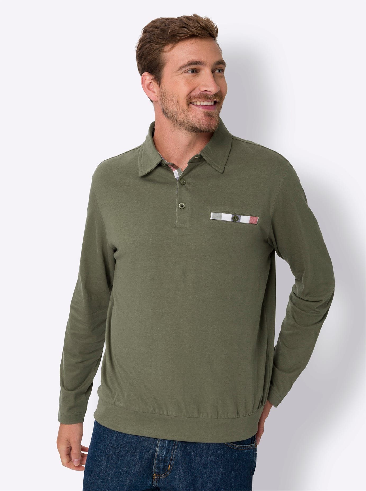Classic Poloshirt met lange mouwen (1-delig)