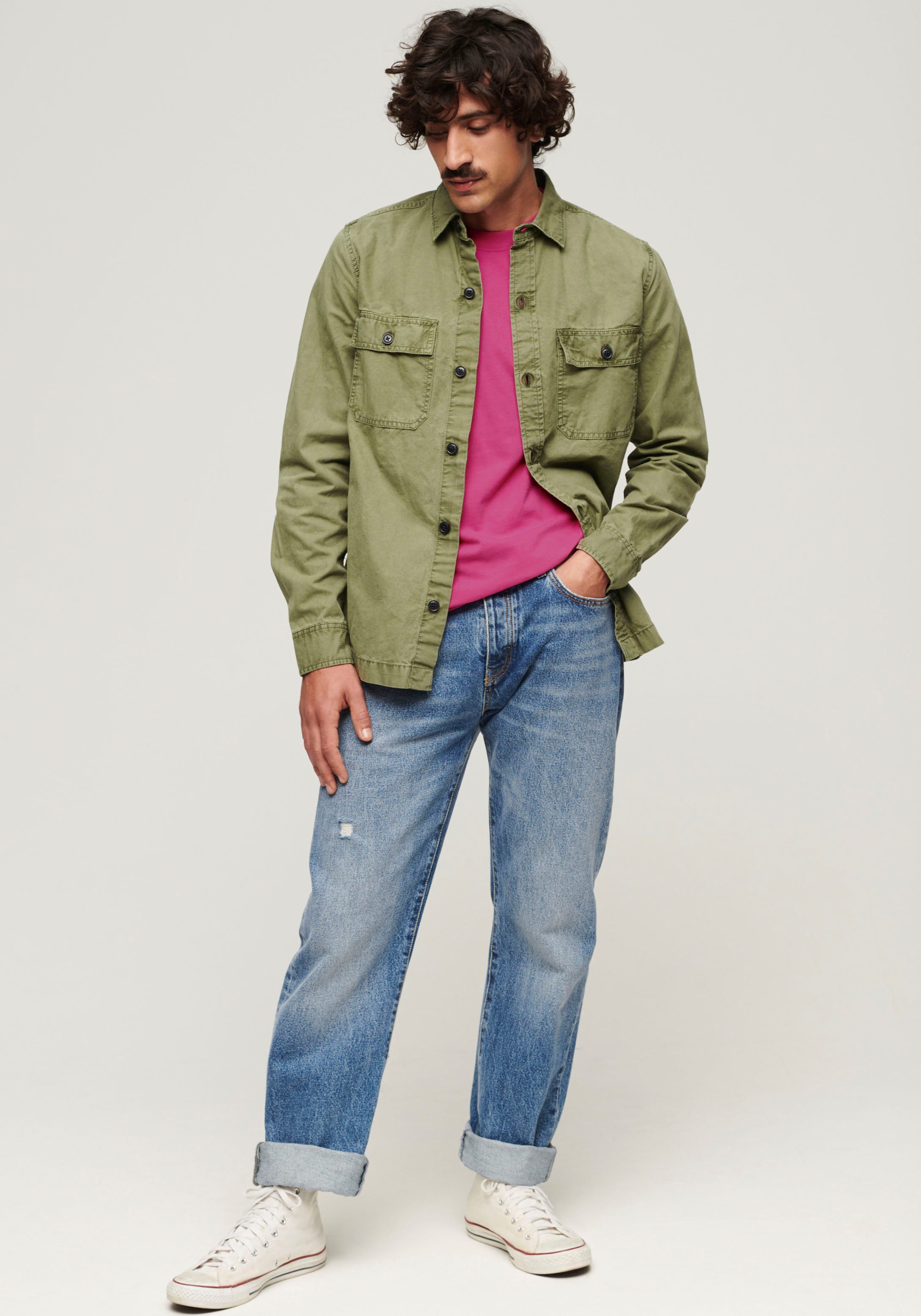 Superdry Shirt met ronde hals ESSENTIAL LOGO EMB TEE