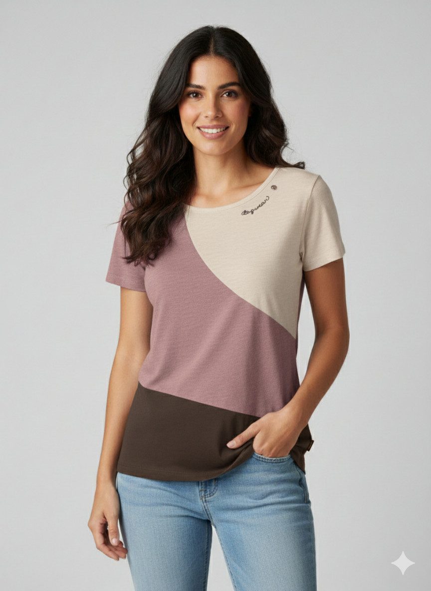 Ragwear Shirt met korte mouwen MINT BLOCK O