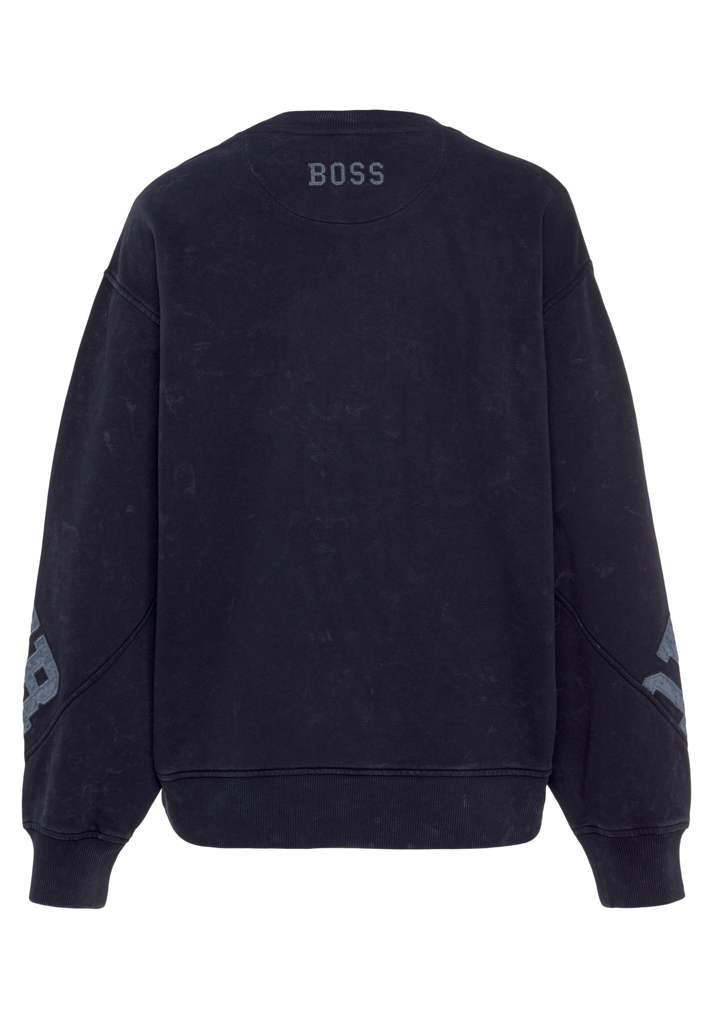 Boss Orange Sweatshirt met tekst op de mouwen