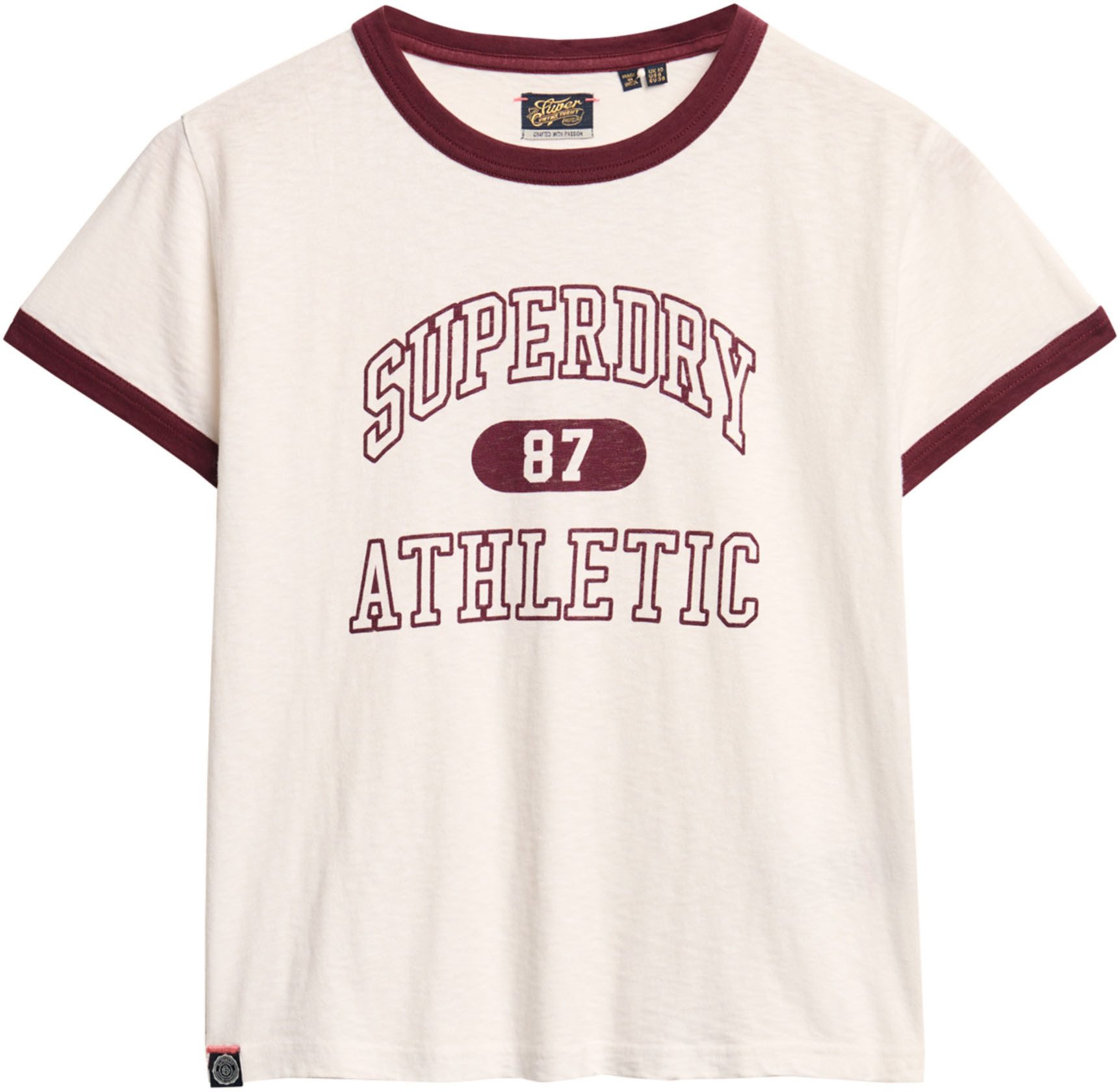 Superdry Shirt met print ATHLETIC RINGER FITTED TSHIRT