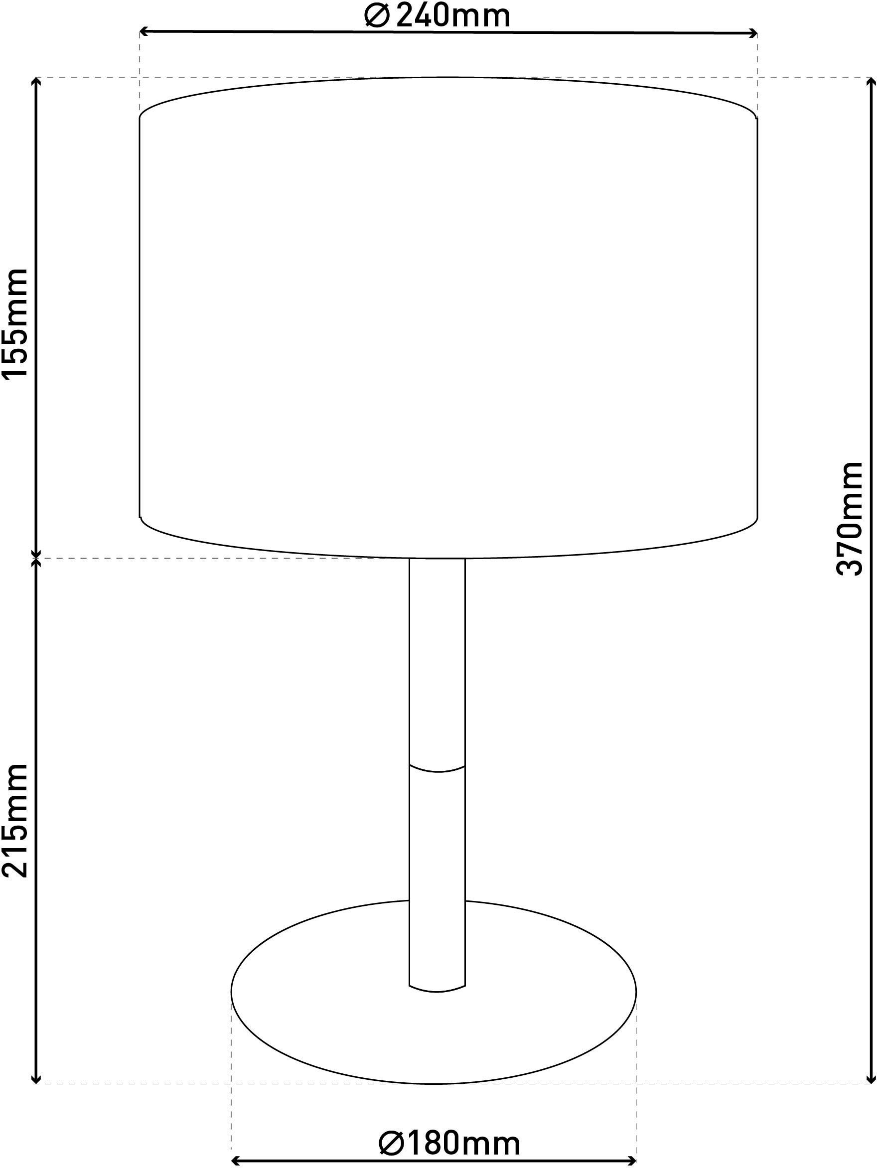 näve Tafellamp Tessile Textielkap, voet voor de helft van wit metaal en rubberhout, E14 (1 stuk)